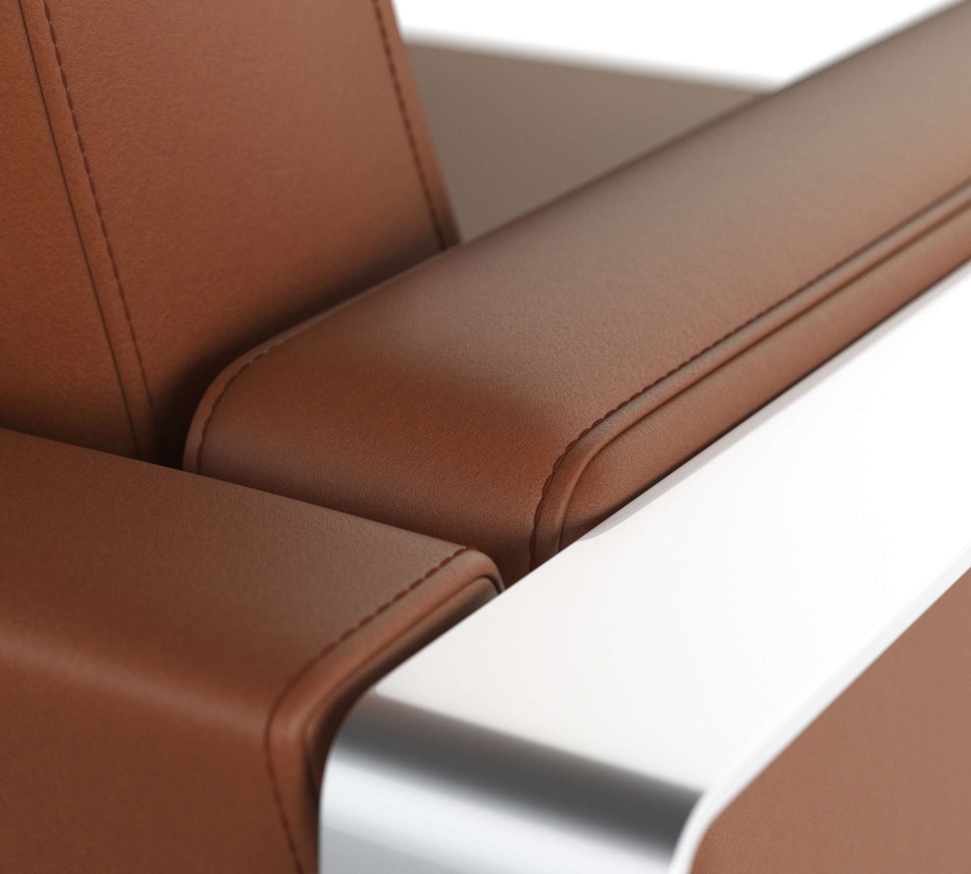 Frame Sofa 3-Sitzer Leder Cognac