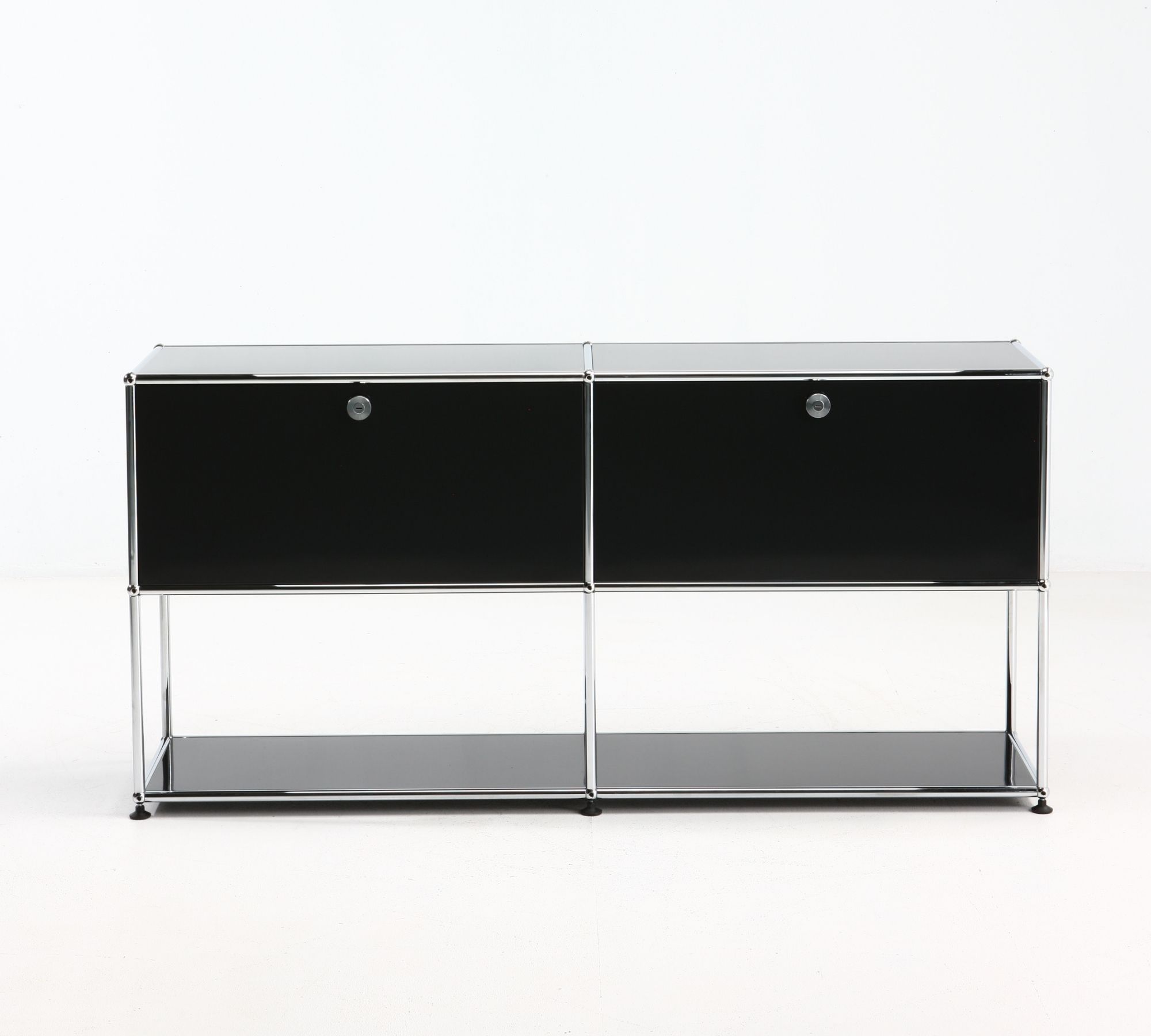 Sideboard 2x1 Mit 2 Klapptüren Graphitschwarz