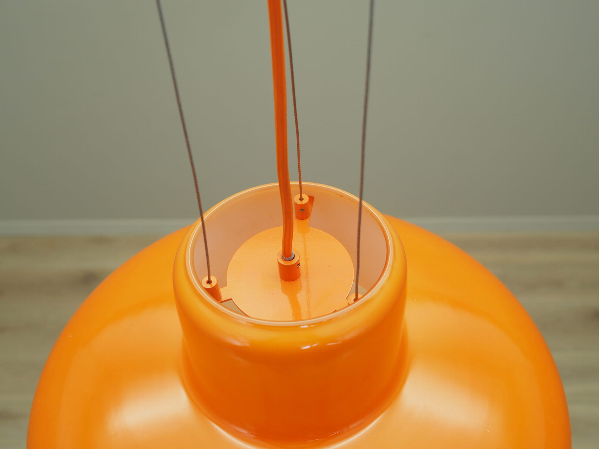 Pendant lamp glass orange 2000s