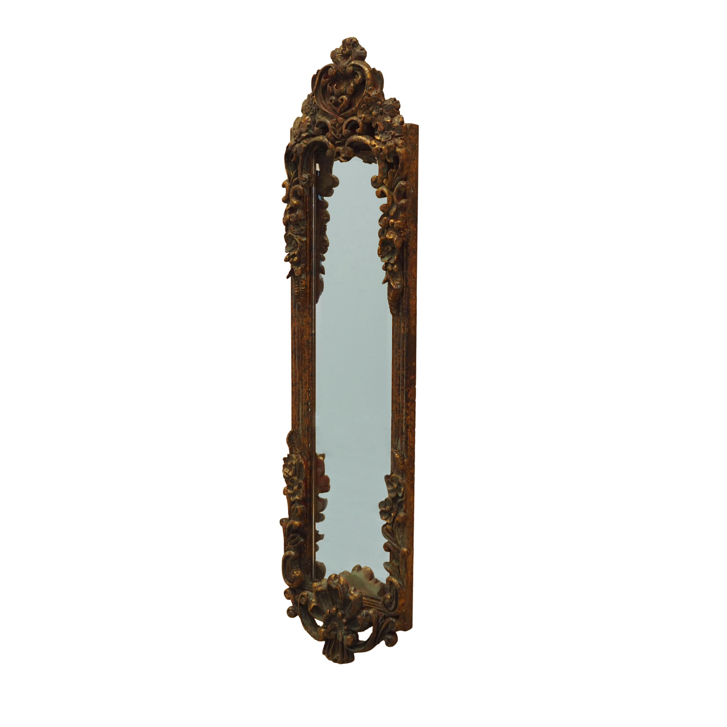 Mirror with wooden frame
