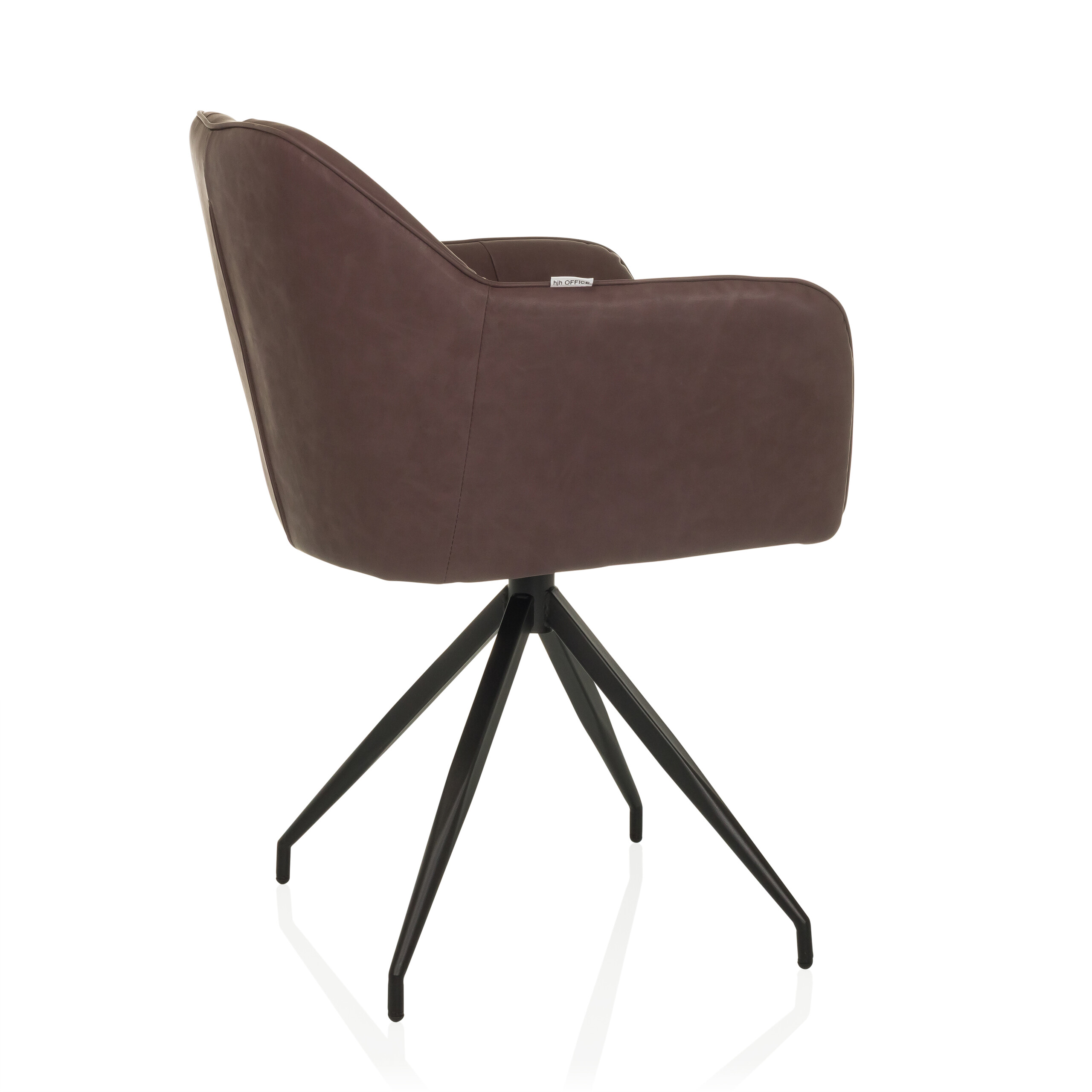 ELVERUM SPU Dining chair Faux leather Dark brown