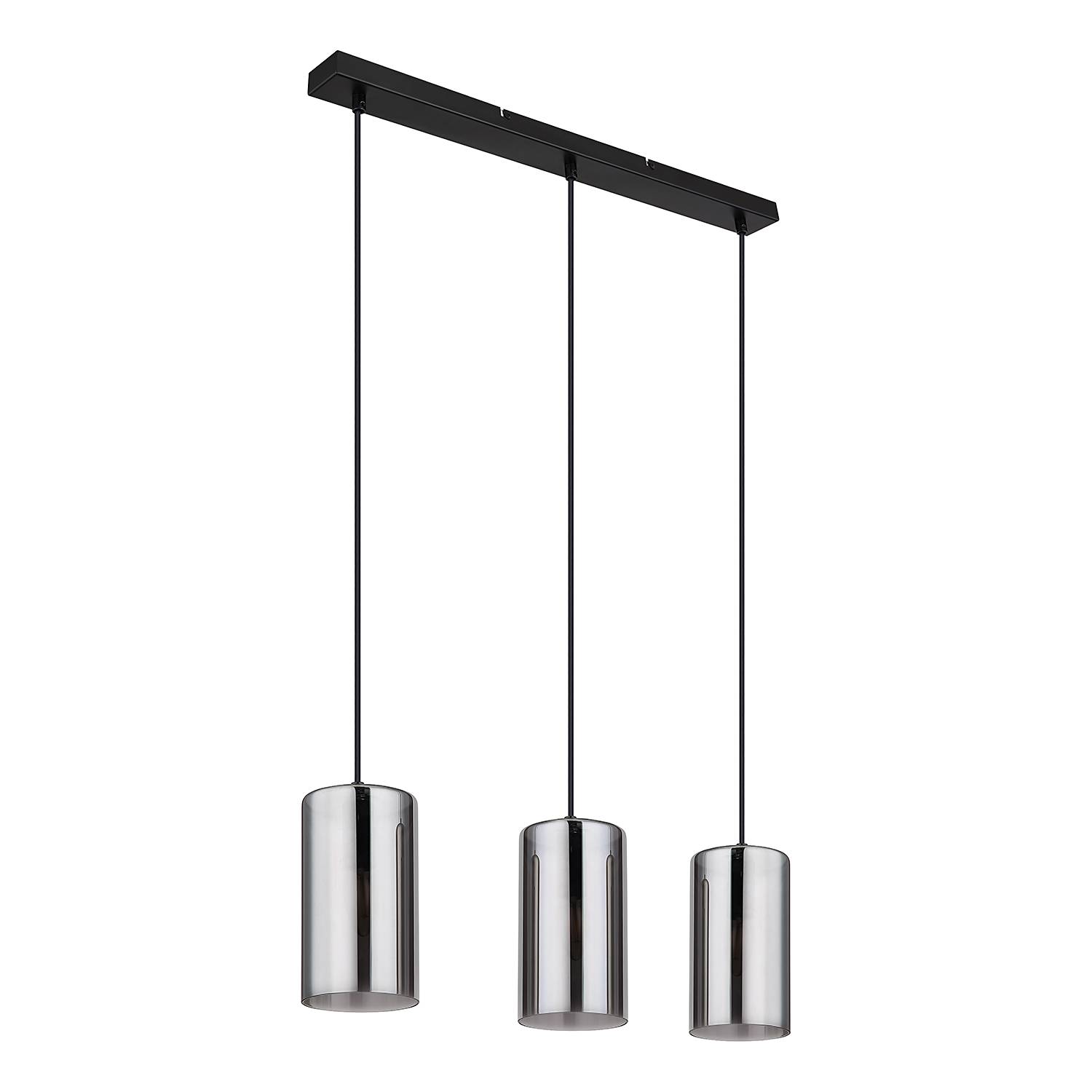 Olly Pendelleuchte Farbglas Eisen 3-flammig