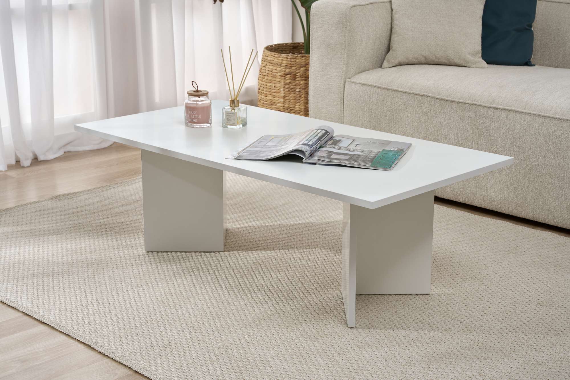 Sabin Coffee Table White
