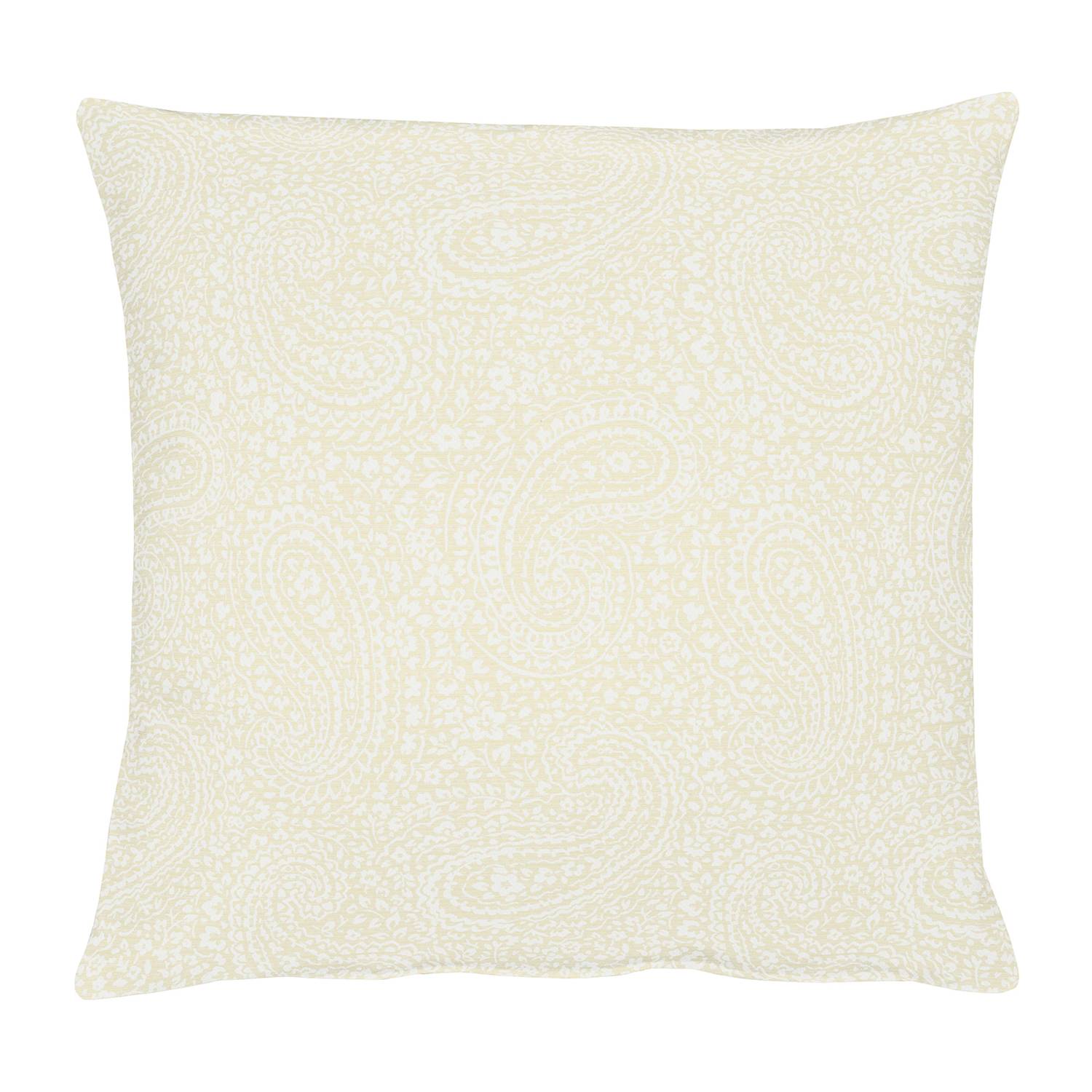 Kissenbezug Uni Paisley Webstoff Hellbeige