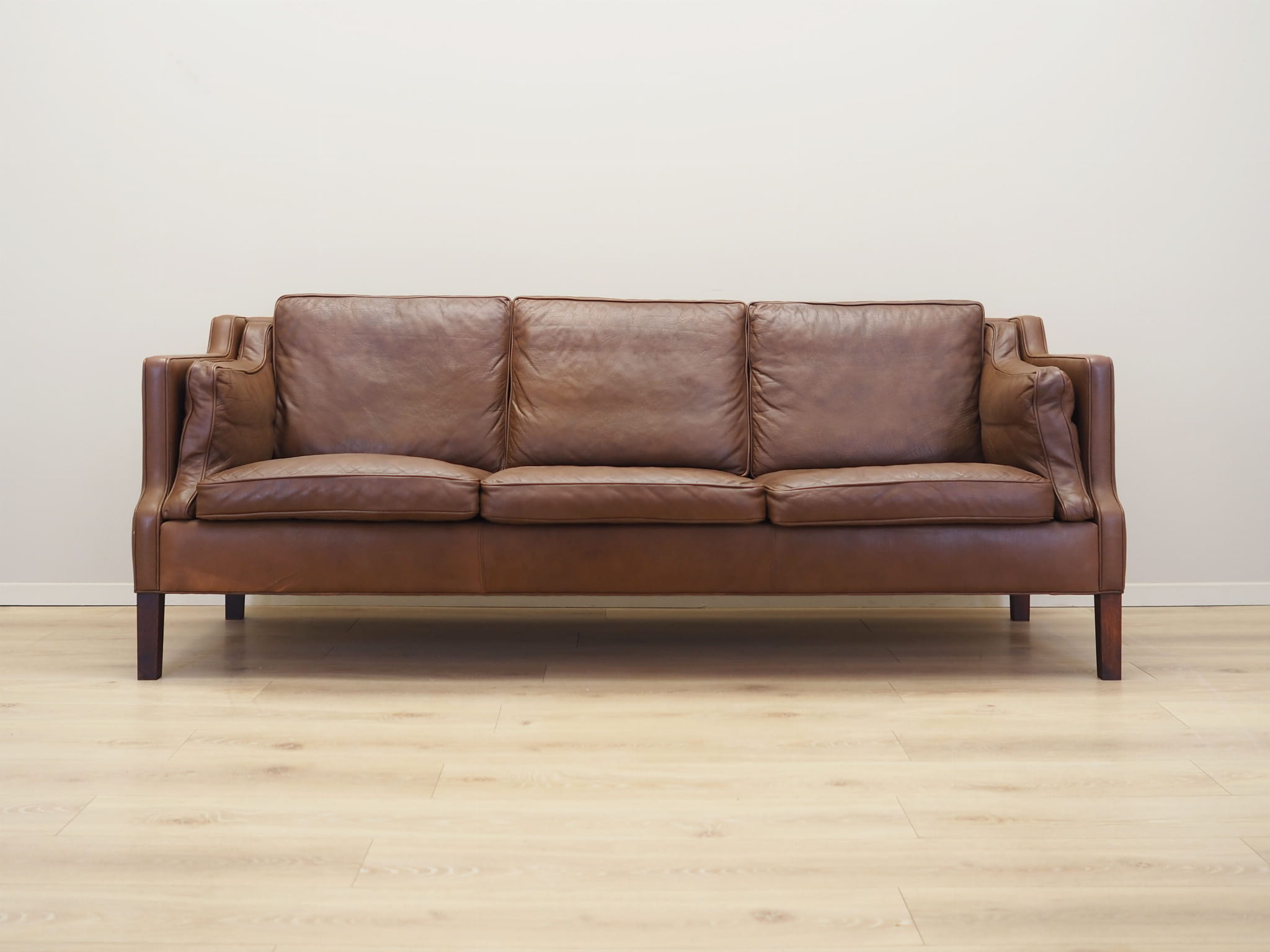 Vintage Sofa Leder Braun 1970er Jahre