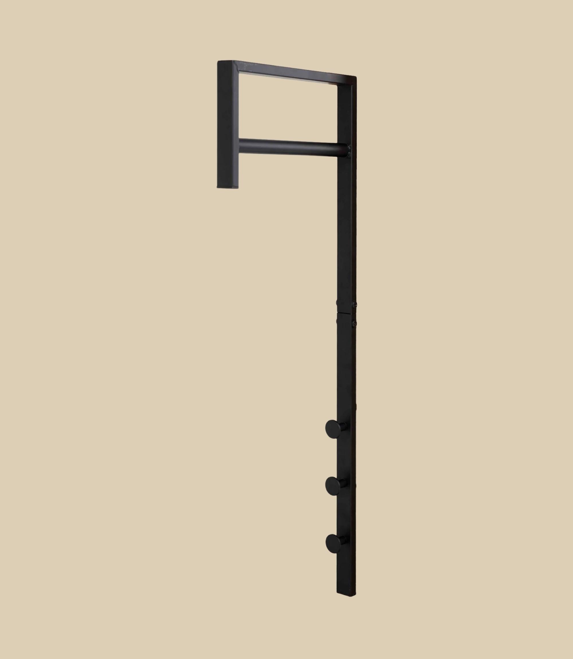 Wandgarderobe Metall Schwarz