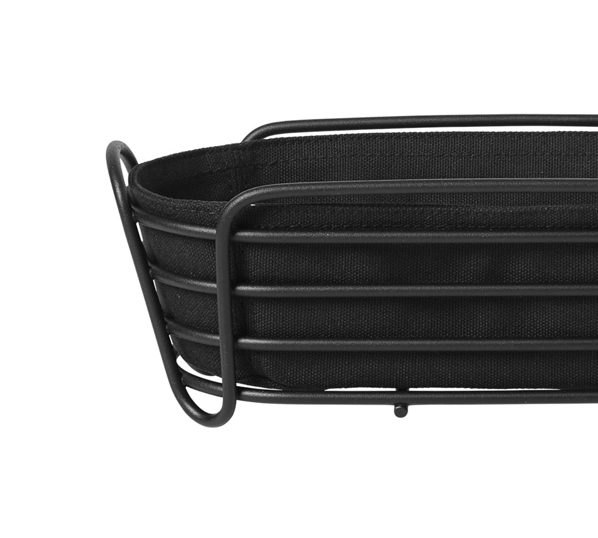 Delara Brotkorb Oval L Schwarz