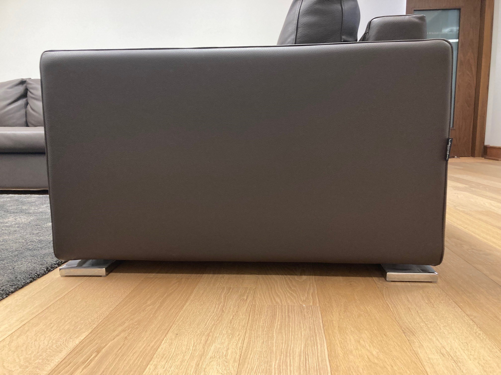 2x Halma Lounge-Sessel Leder Dunkelbraun