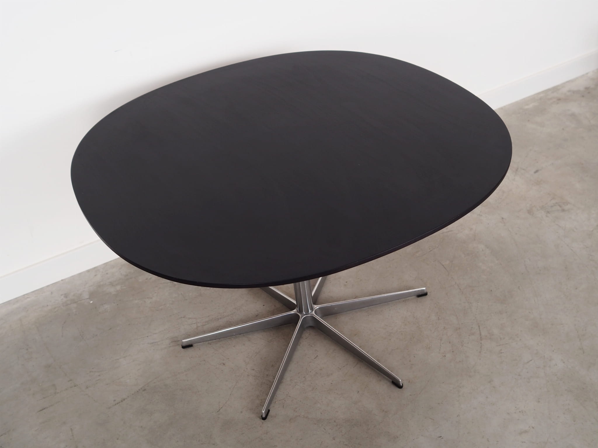 Vintage Table Wood Metal Black 1960s