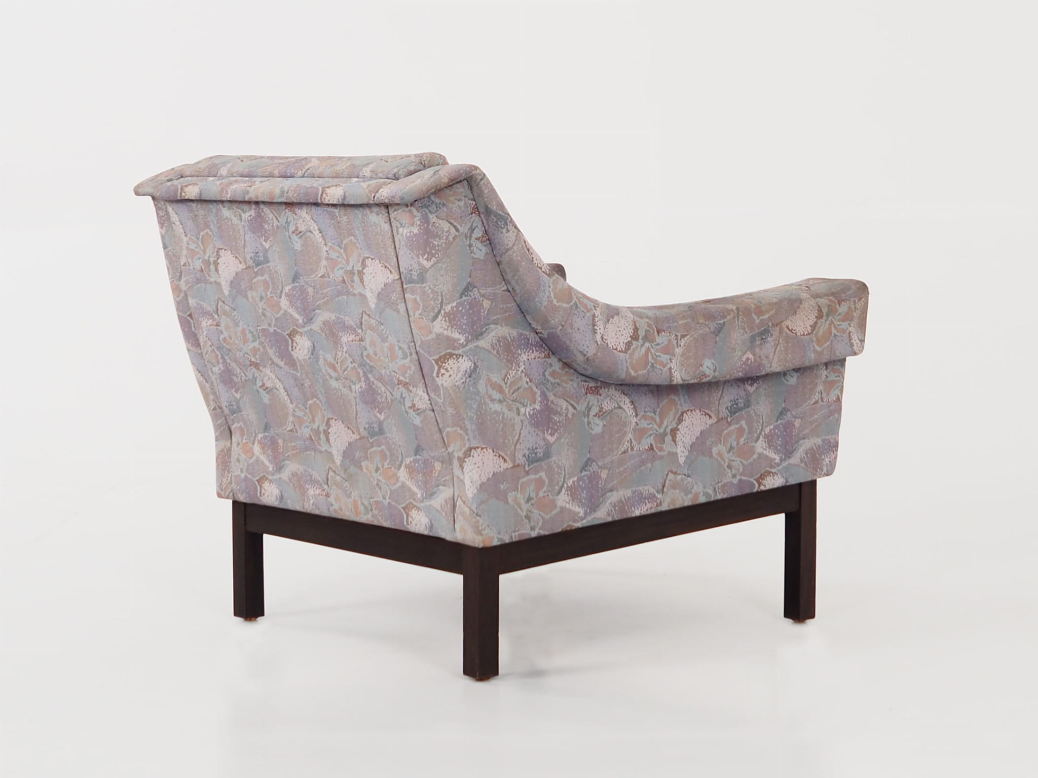 Vintage armchair beech wood textile violet 1960s