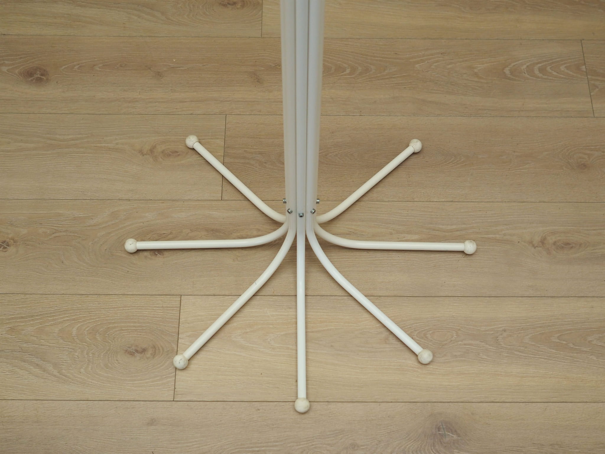 Vintage coat rack metal white 1970s