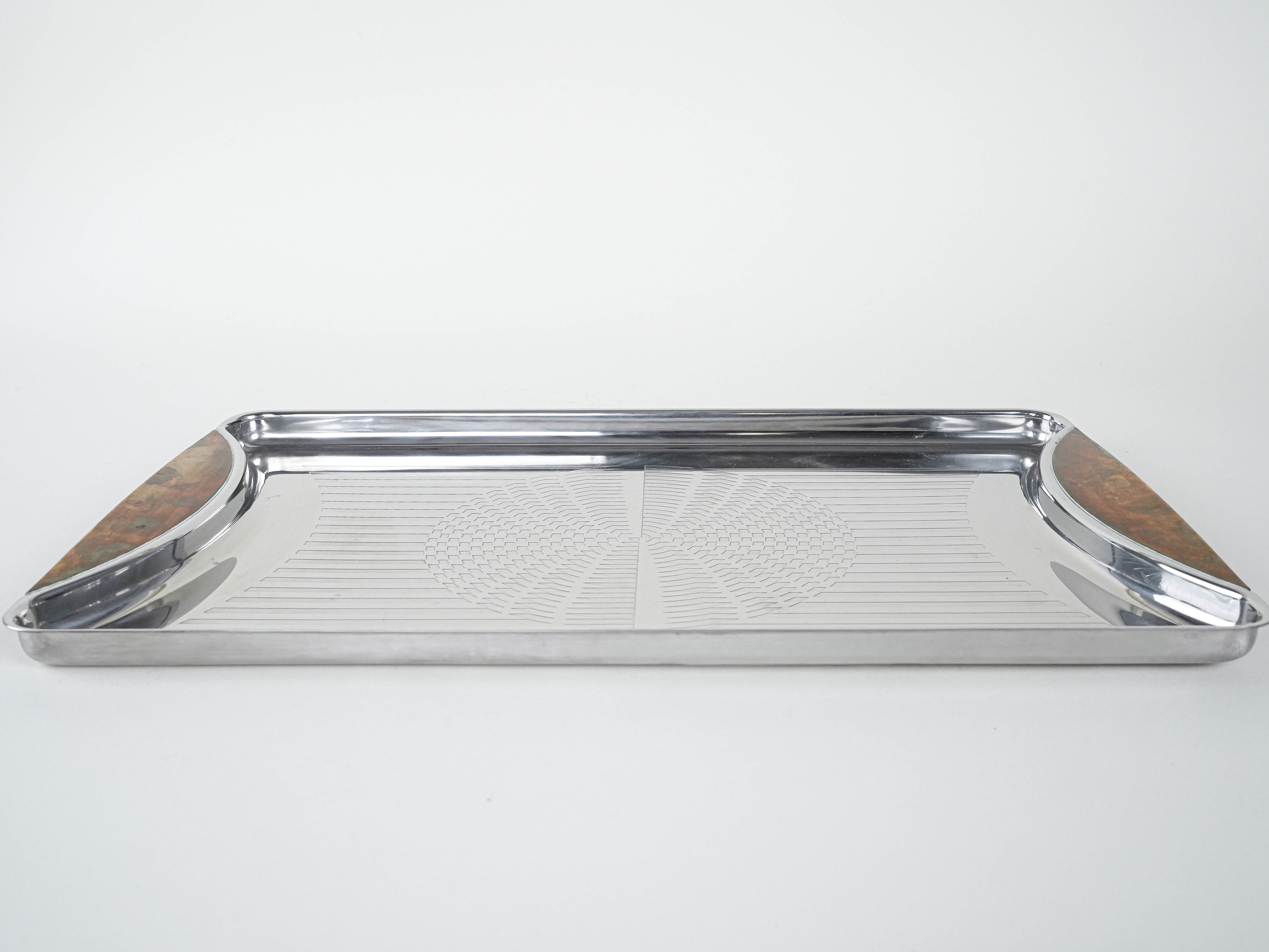 Edelstahltablett Silber