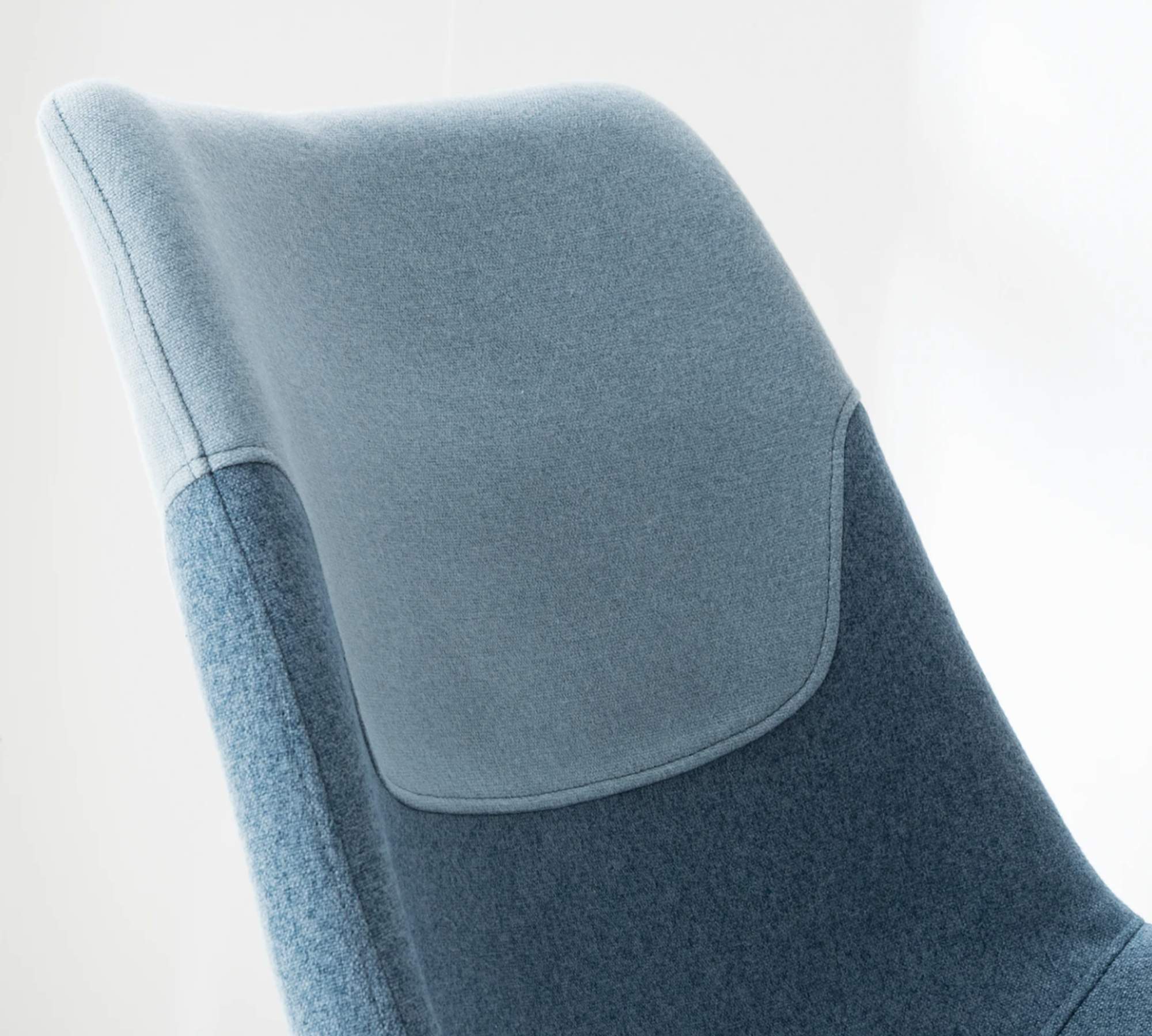 2x Esszimmerstuhl Webstoff Pastellblau