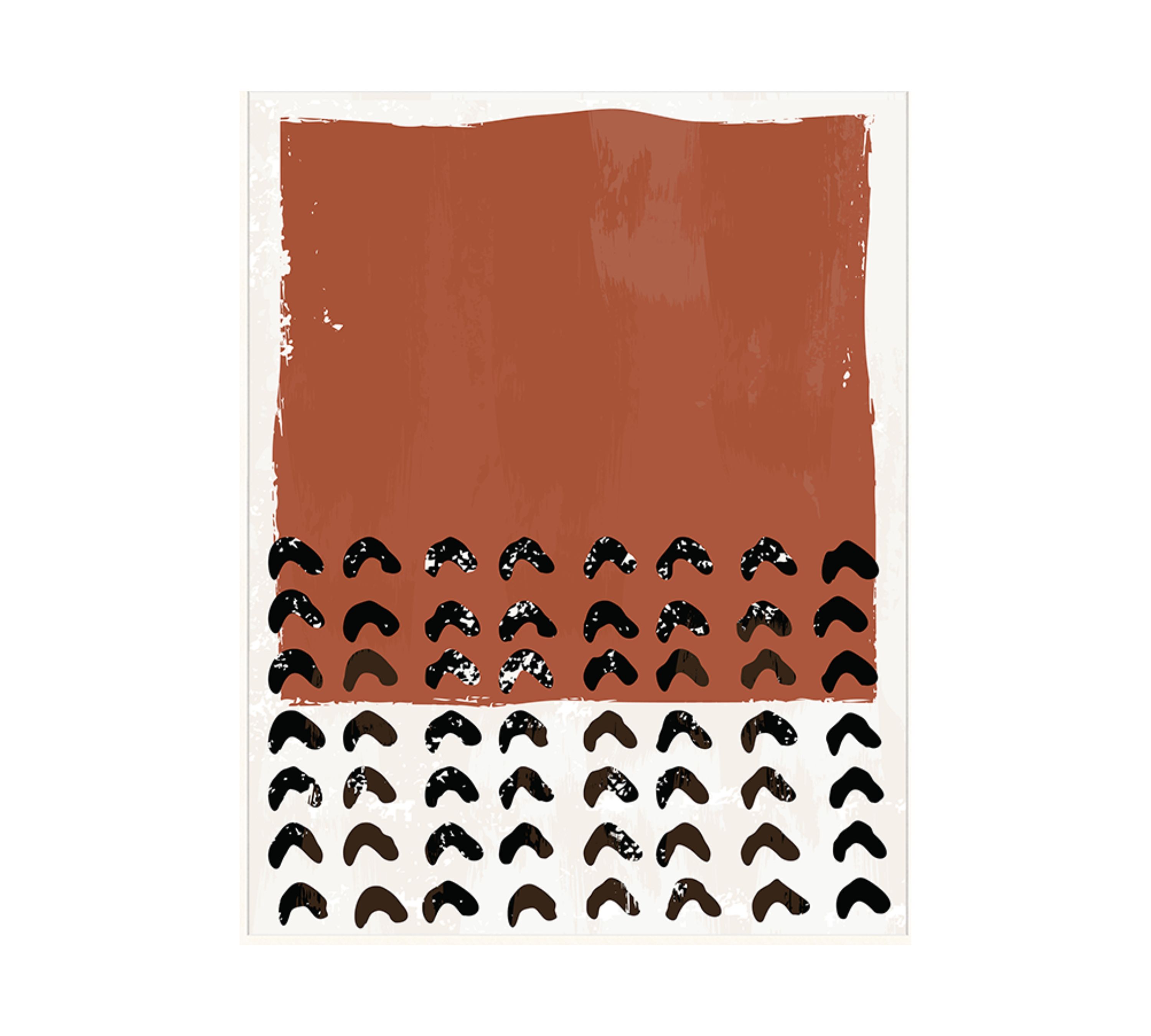 Stampa d'arte moderna scandinava con cornice multicolore