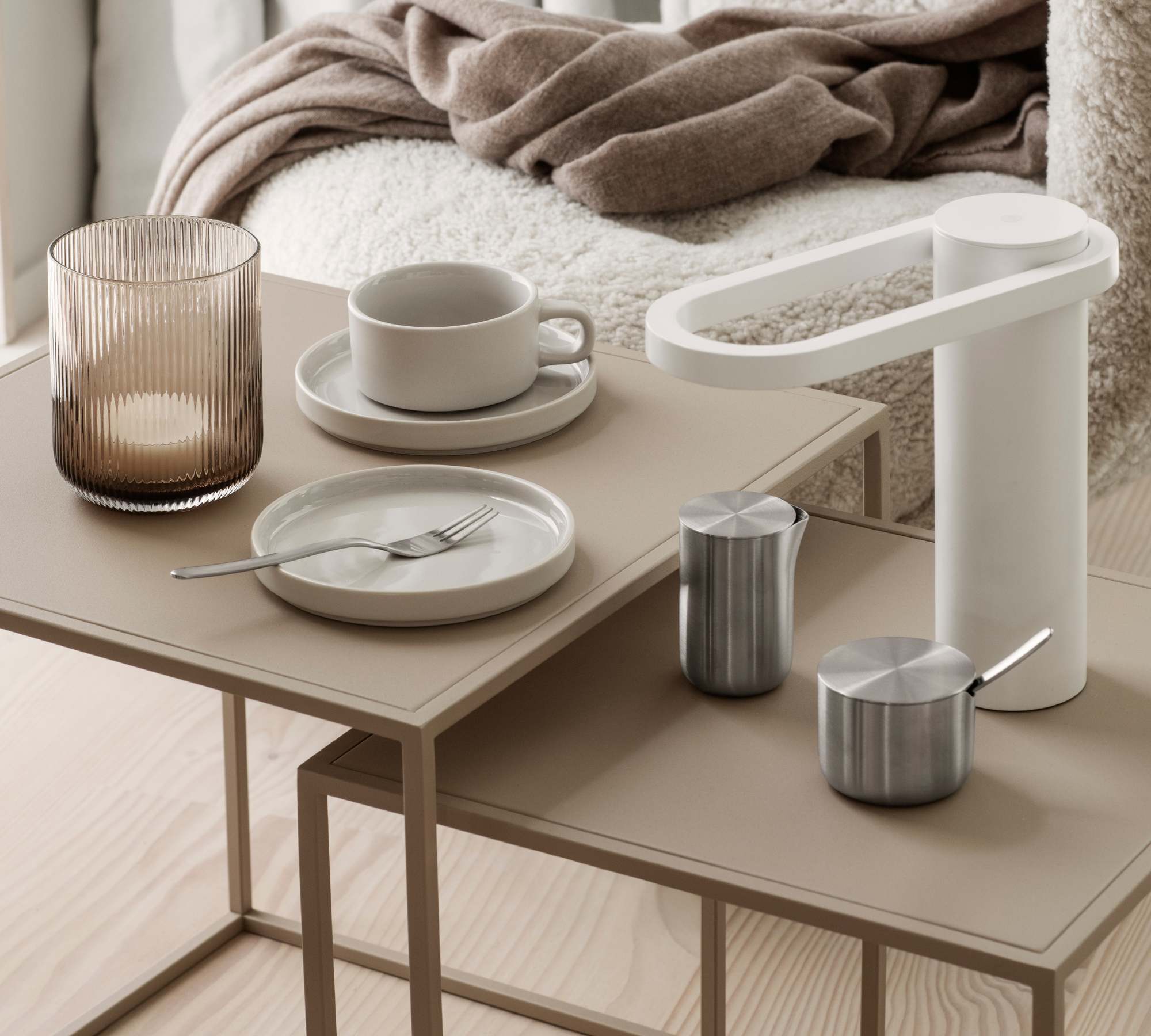 2x Beistelltisch Fera Stahl Pulverbeschichtet Nomad 65987