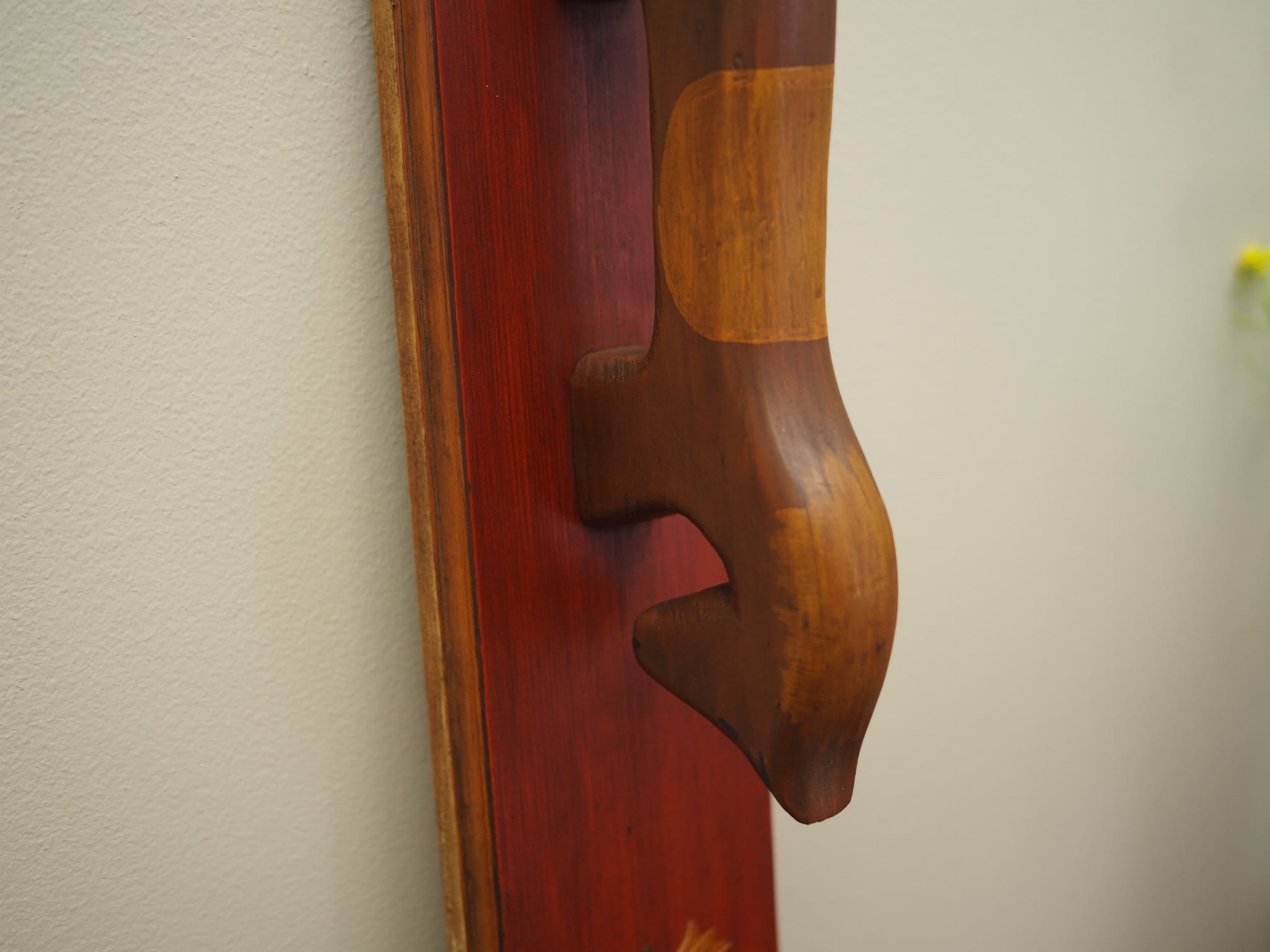Vintage Wandschmuck Holz Braun 1970er Jahre