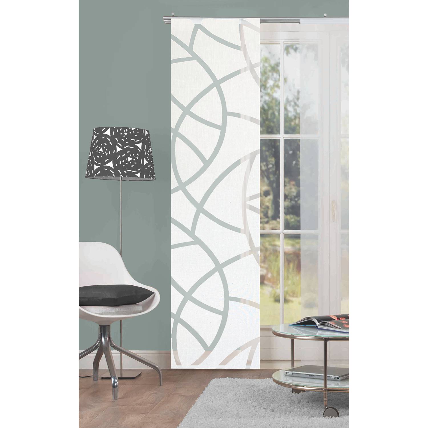 Schiebevorhang Casse II Polyester Weiß