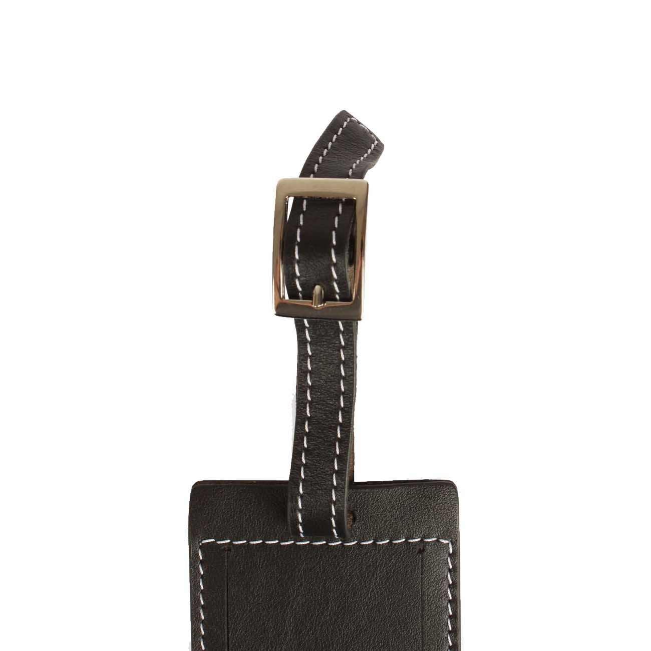 Suitcase tag Leather Black
