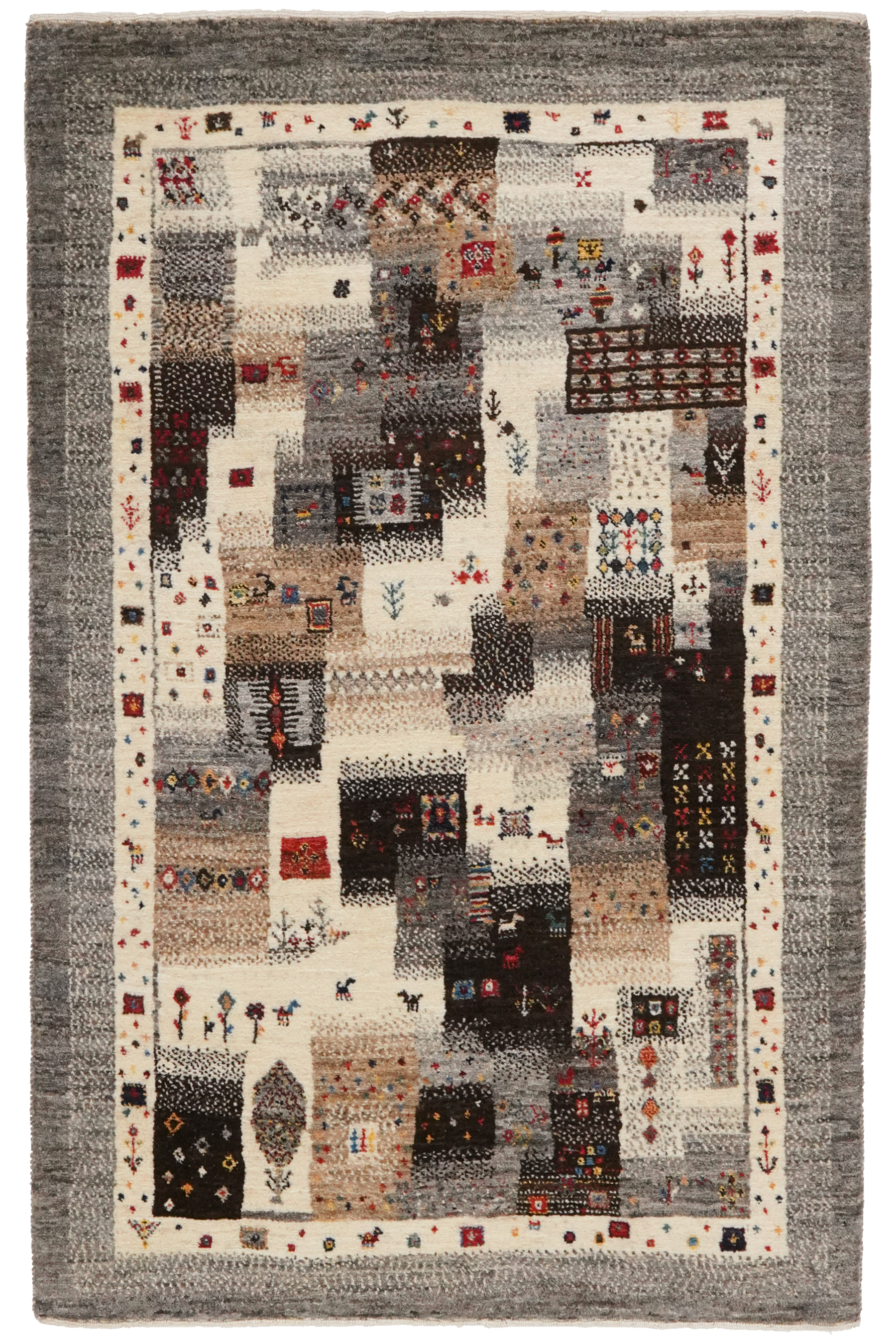 Rizbaf Gabbeh Rug Wool Multicolored