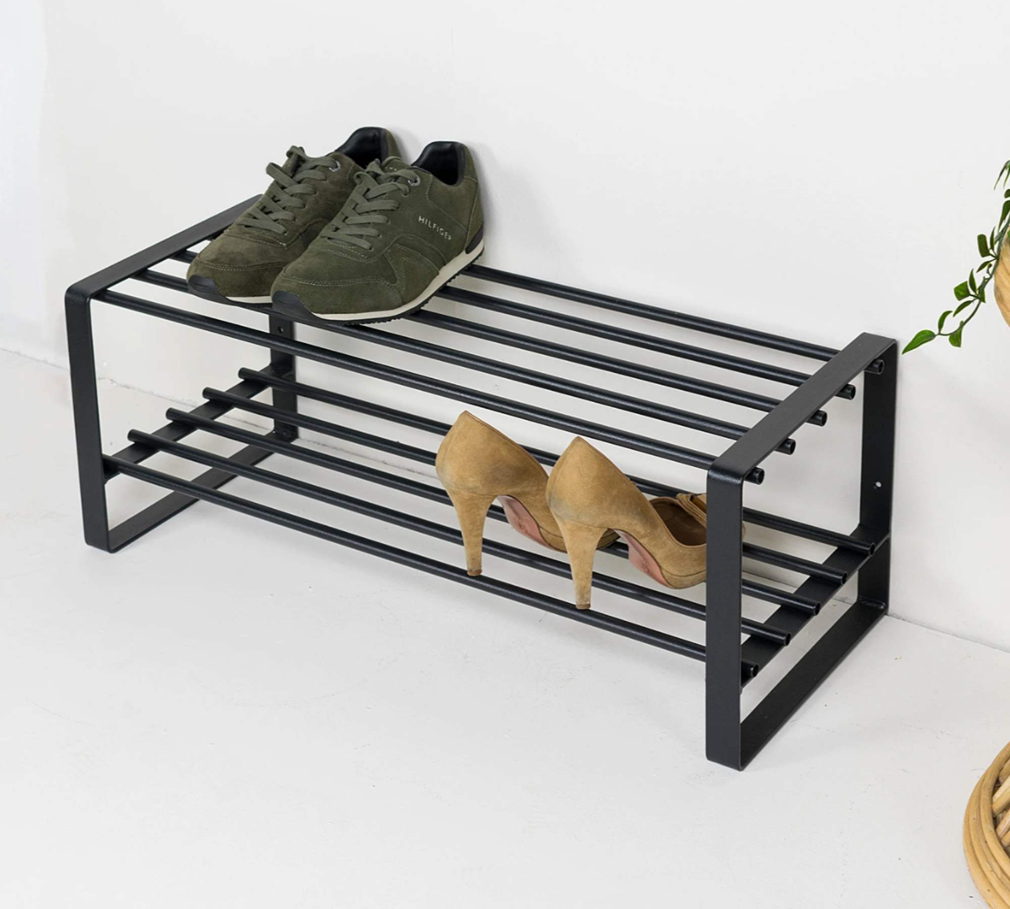 Shoe Rack Steel Black
