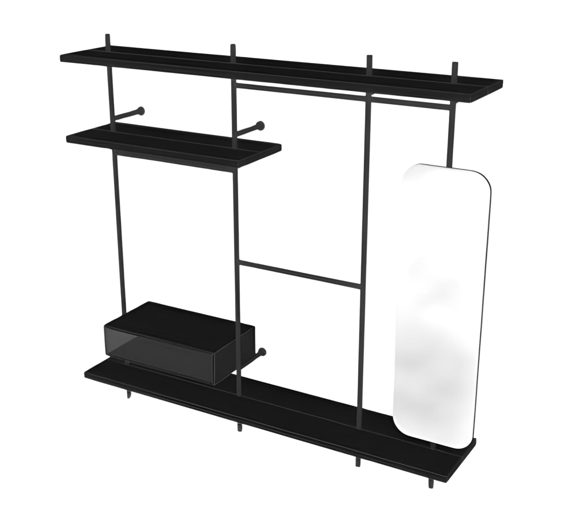 Boutique Mast System Night Garderobe Eisen Schwarz