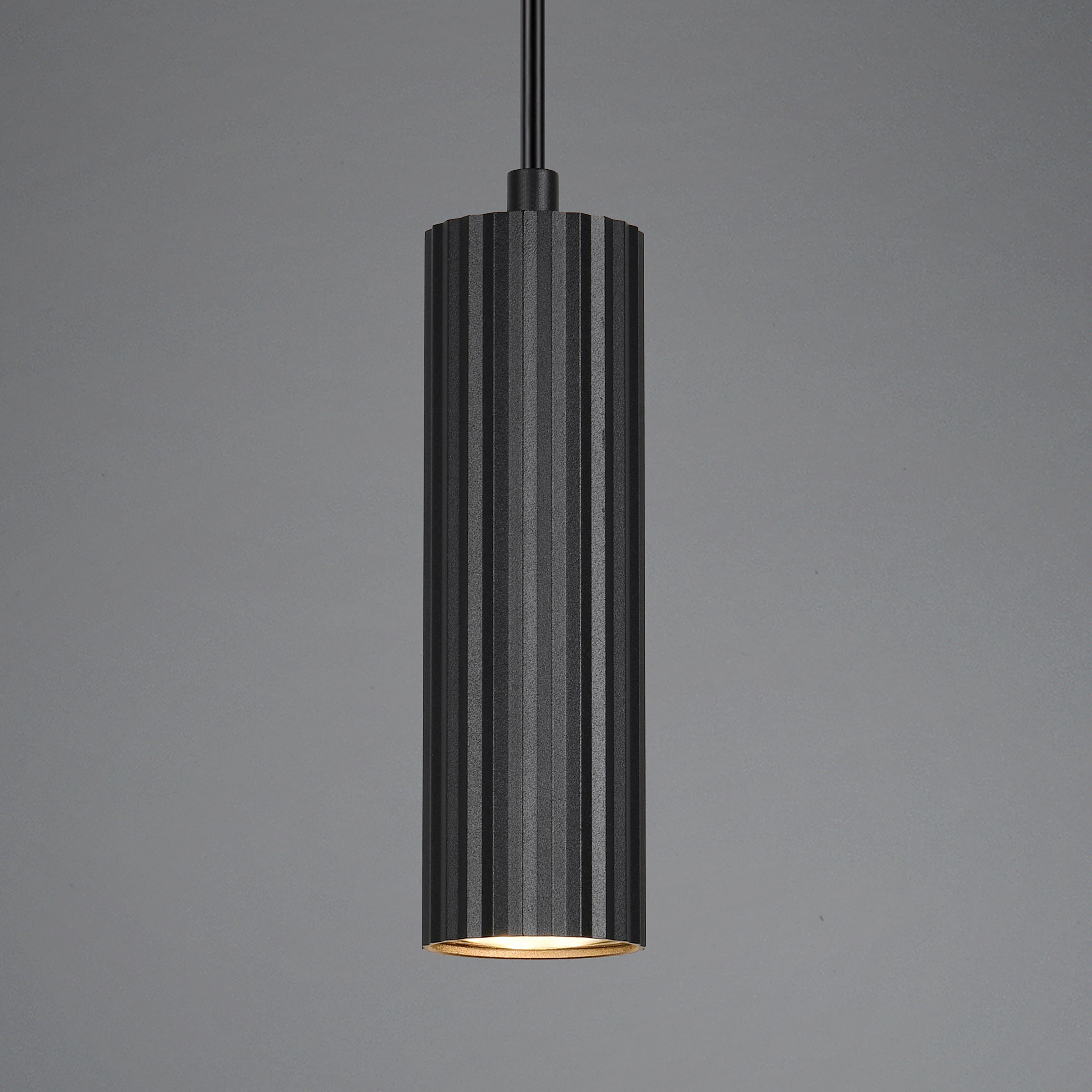 1-Flammig Soka Pendelleuchte Eisen Schwarz