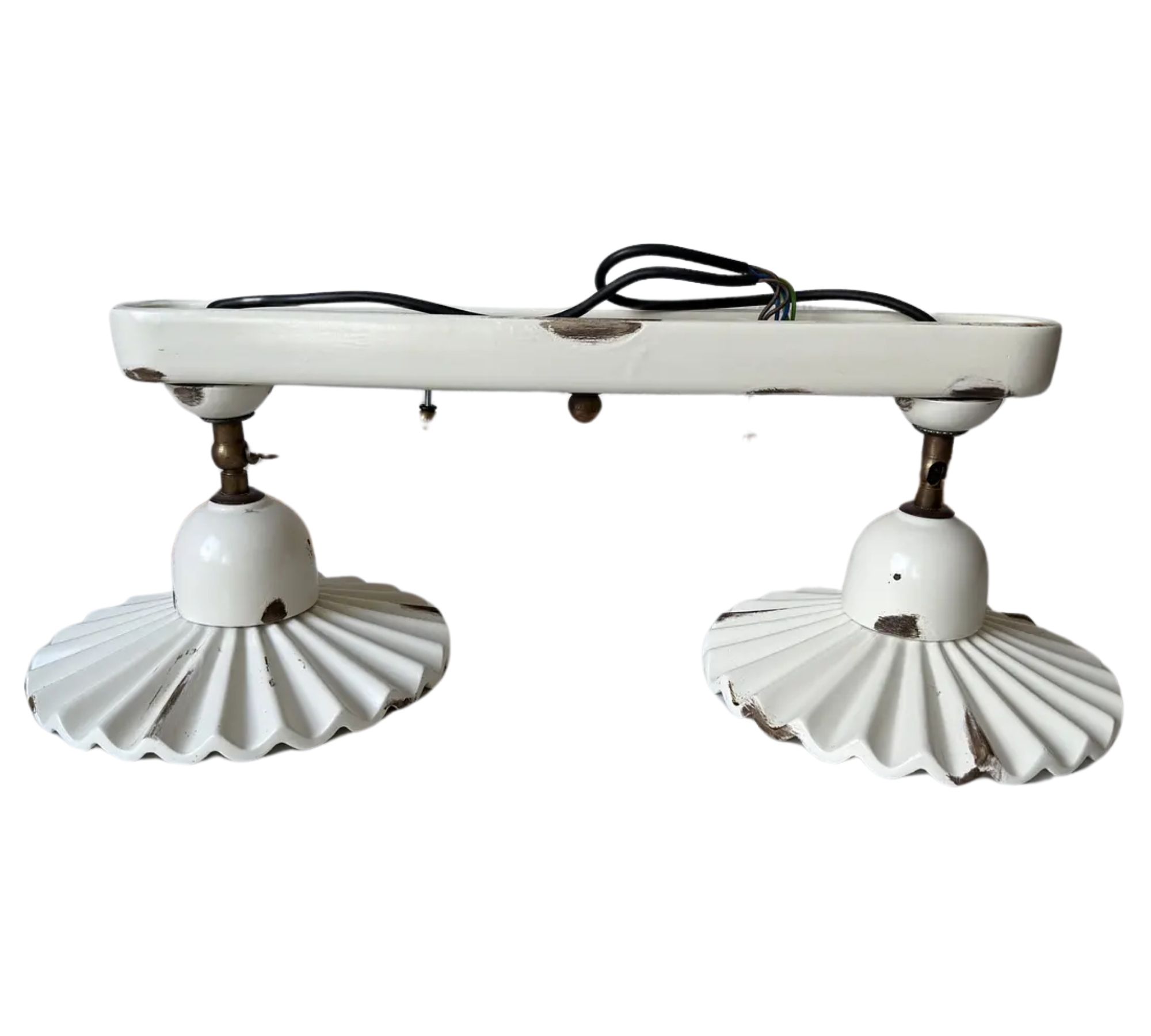 Ceiling light ceramic brass cream