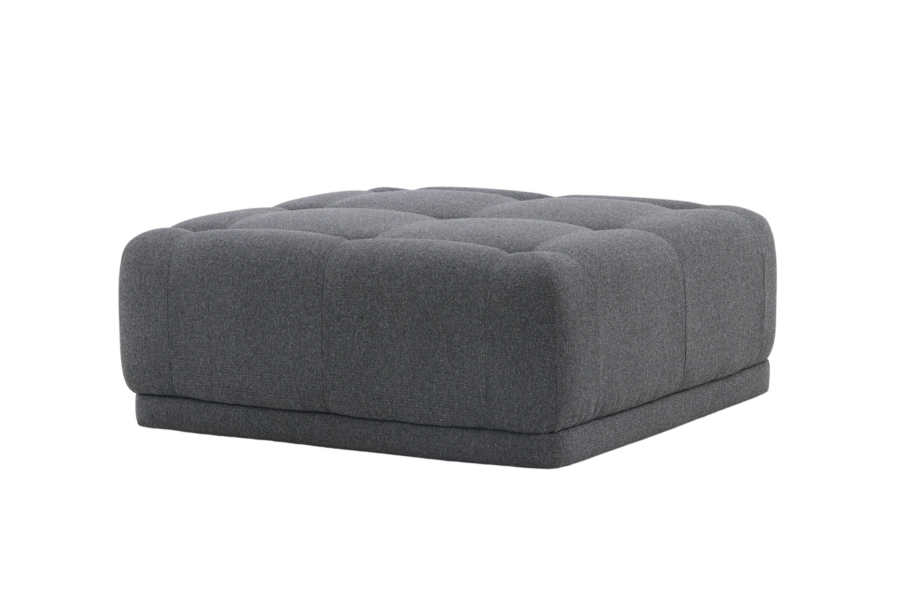Turin  Pouf  Fabric  Dark grey