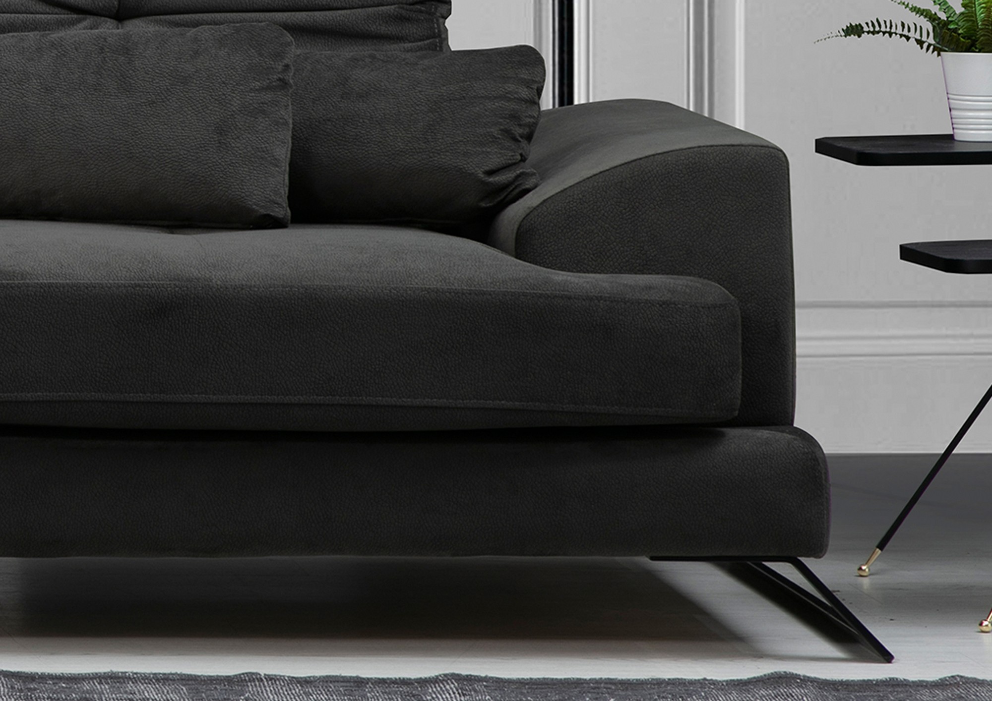 Frido Links Ecksofa Anthracite