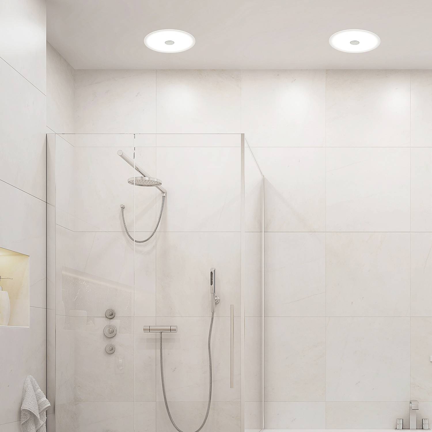 Badleuchte Nerbyn Aluminium Silber 22 x 2 cm