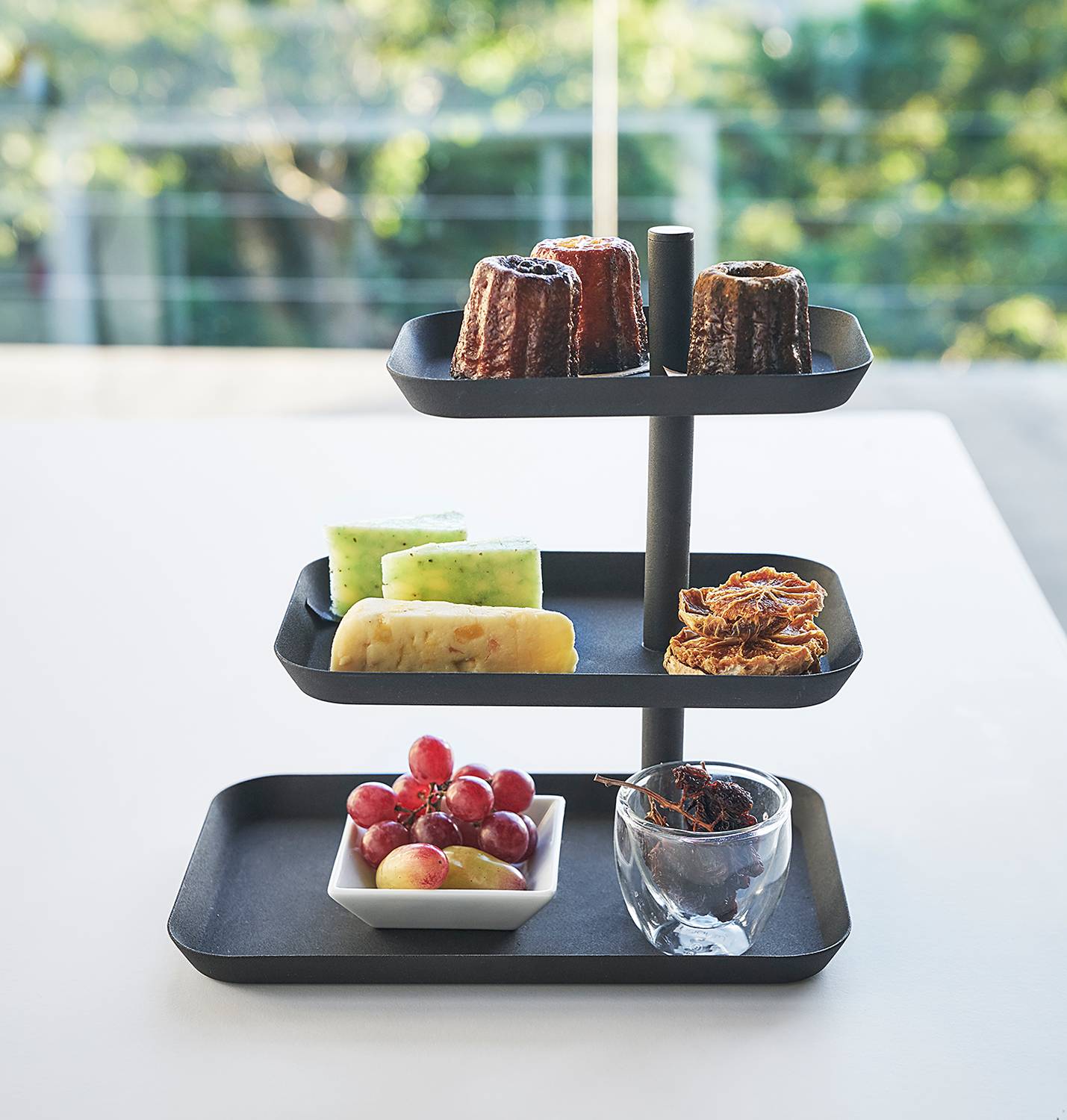 Tower Etagere Steel Black