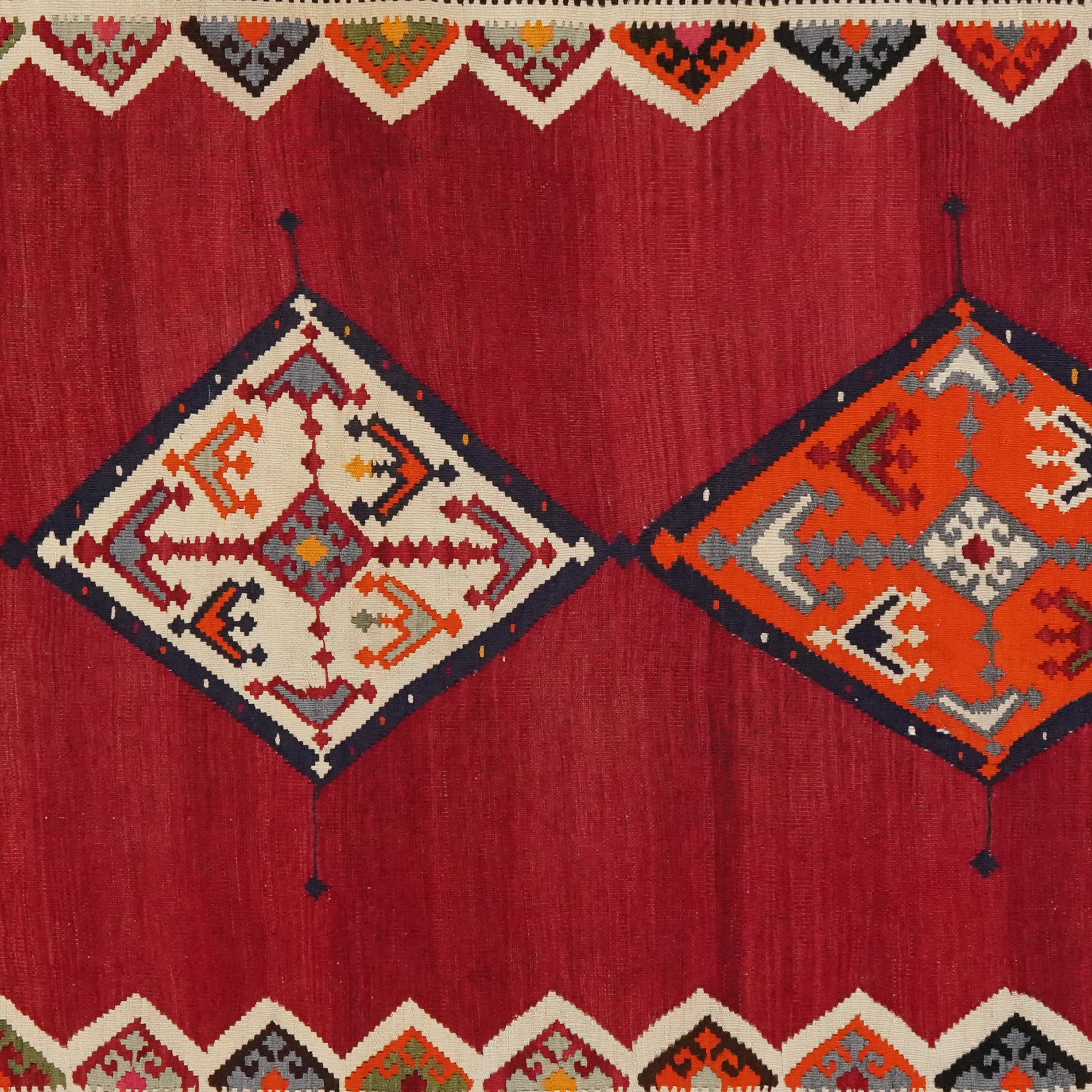Kelim Gashgai Teppich Old Wolle Mehrfarbig