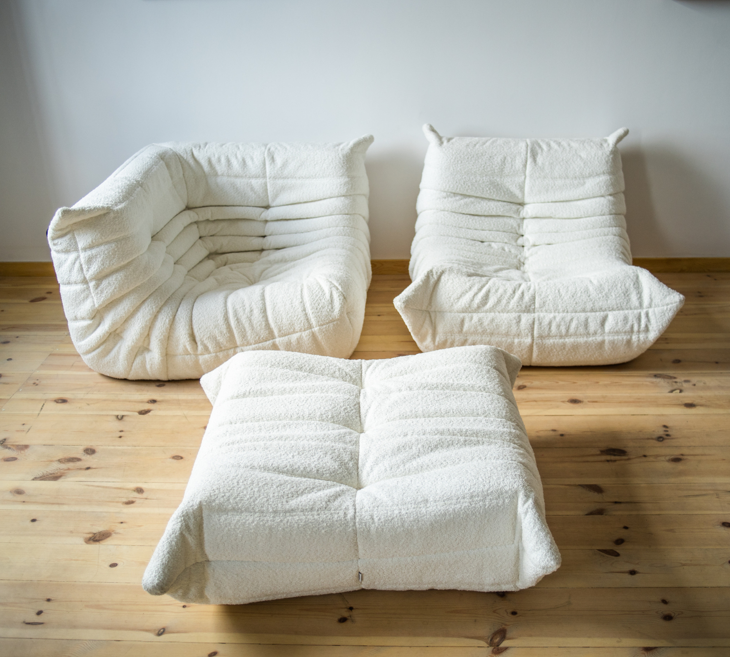 Togo Lounge Set 4-pc. Bouclé White