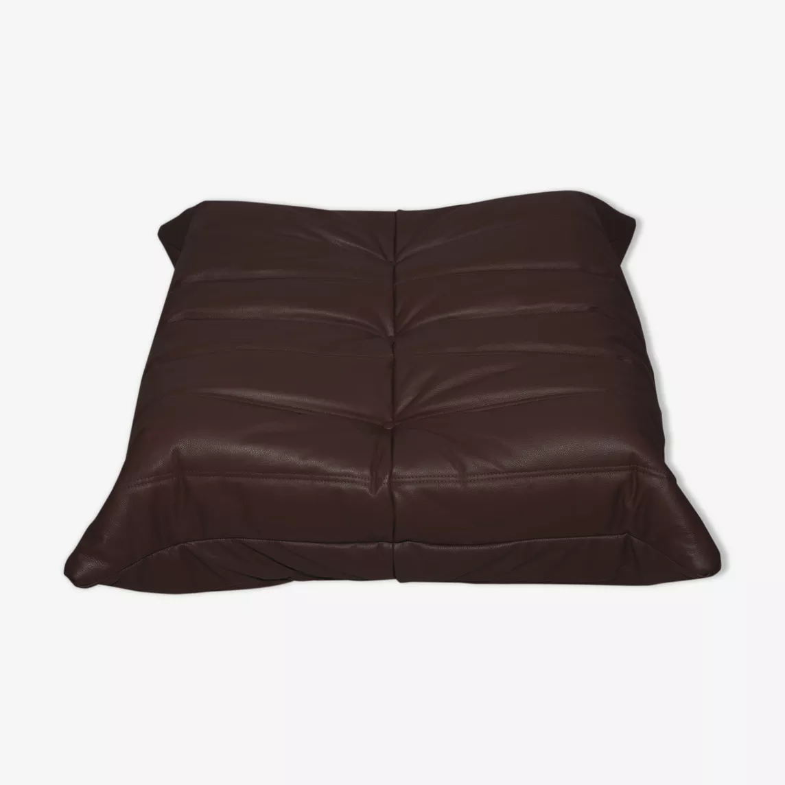 Togo Ottoman Madras Leather Brown