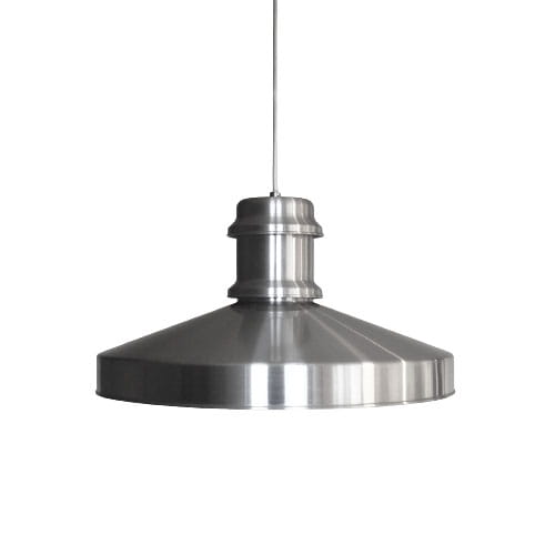 Vintage pendant lamp metal silver 1970s