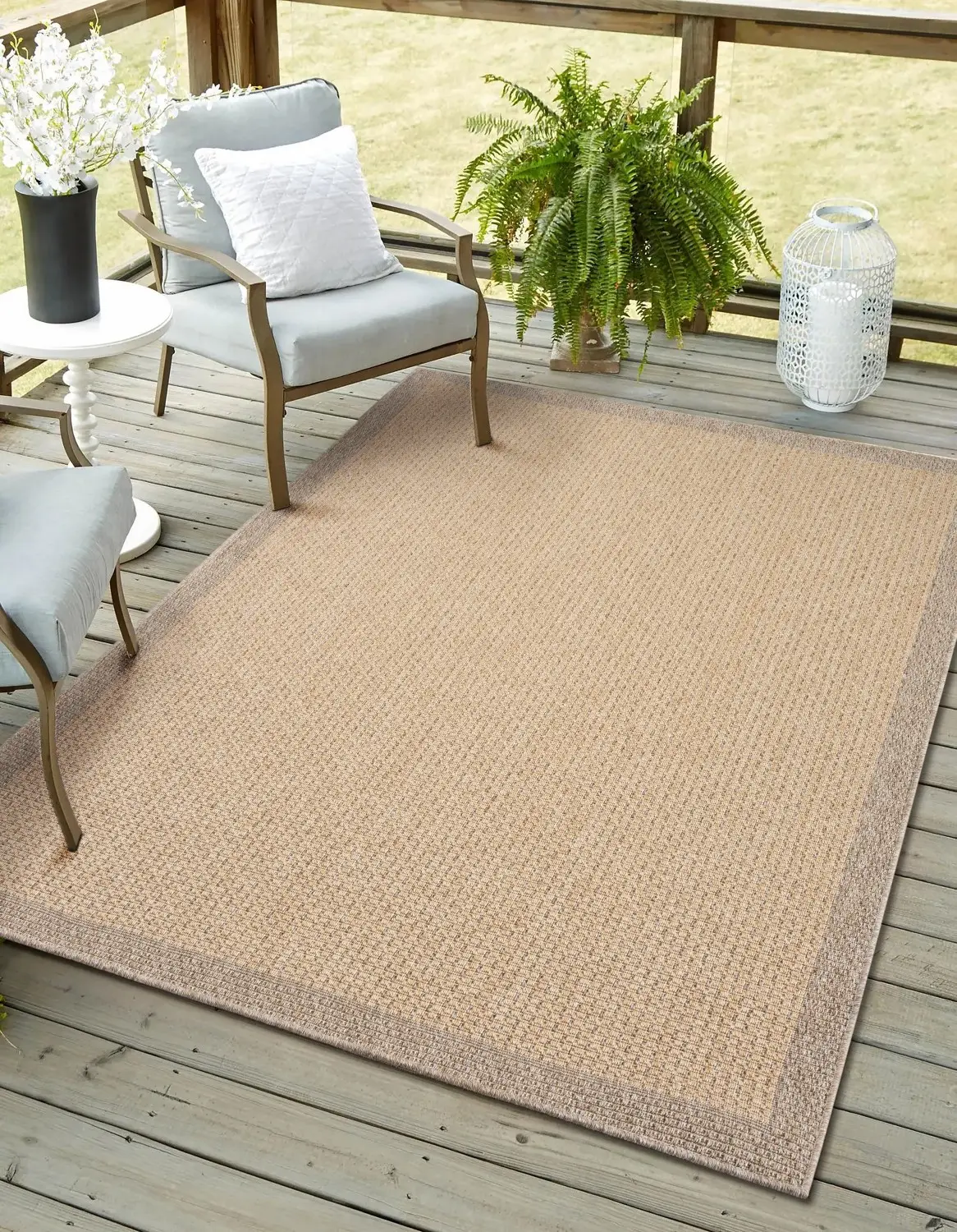 Pine Typ A Outdoor-Teppich Grau