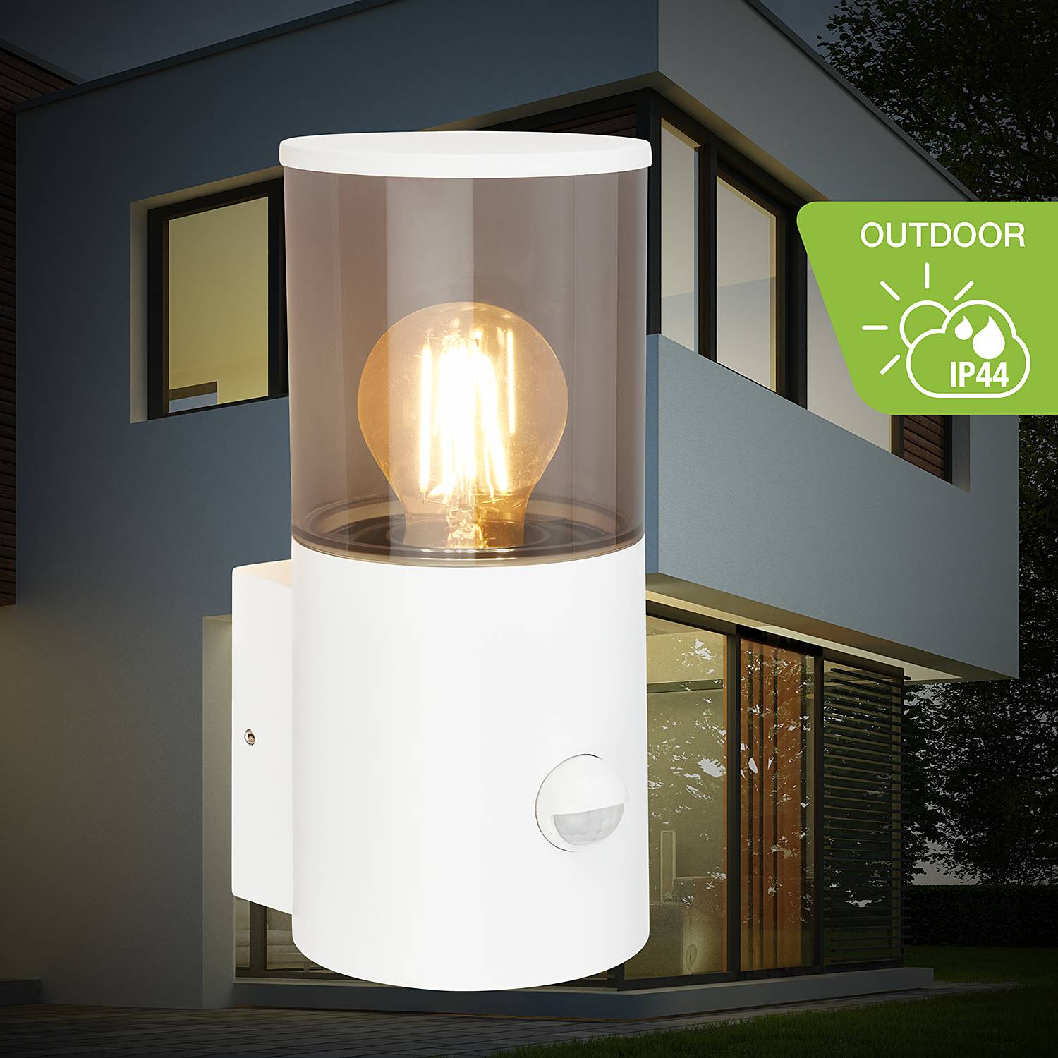 Nypa LED wall light with sensor aluminum 1-light