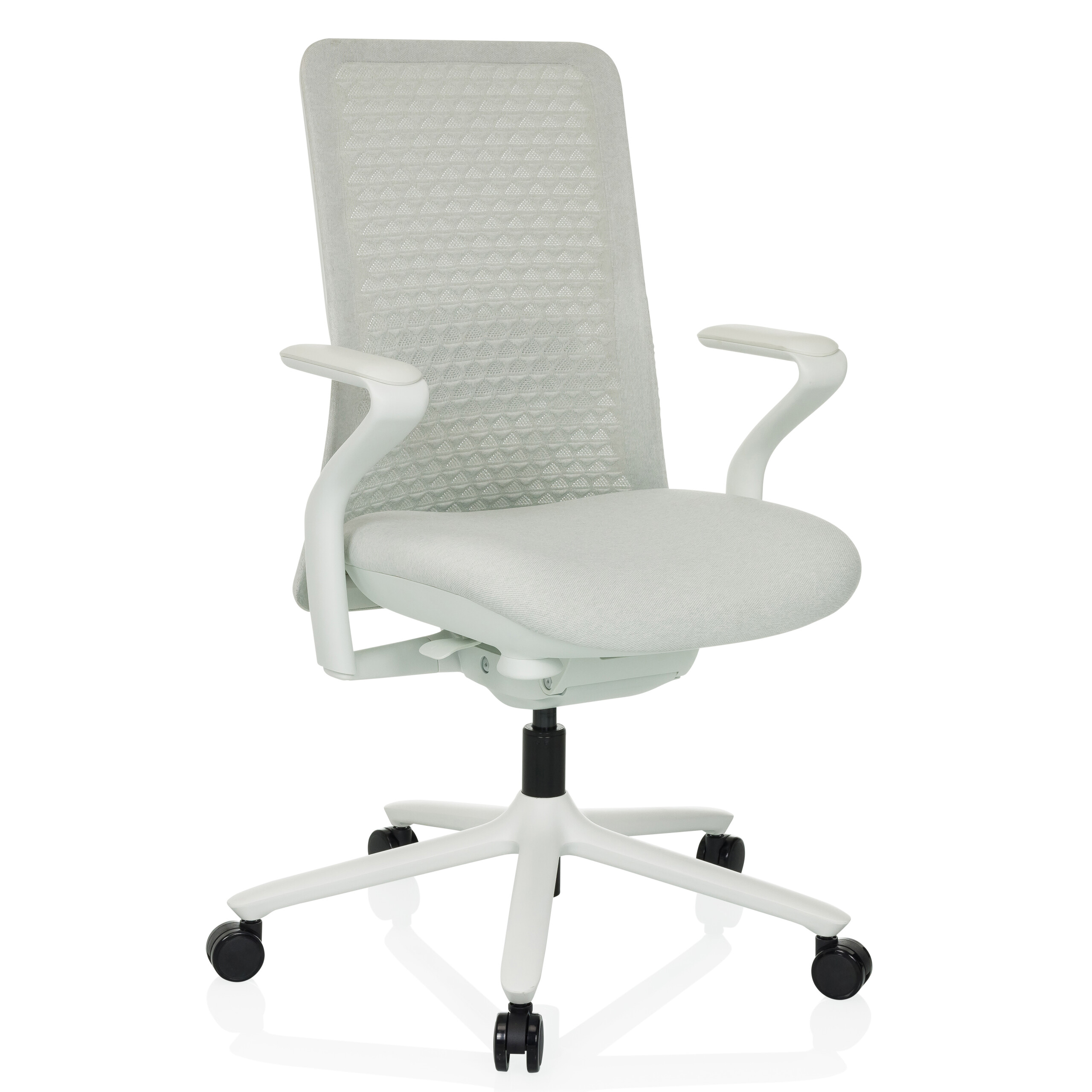 VERVIO Bürostuhl Netzstoff Hellgrau