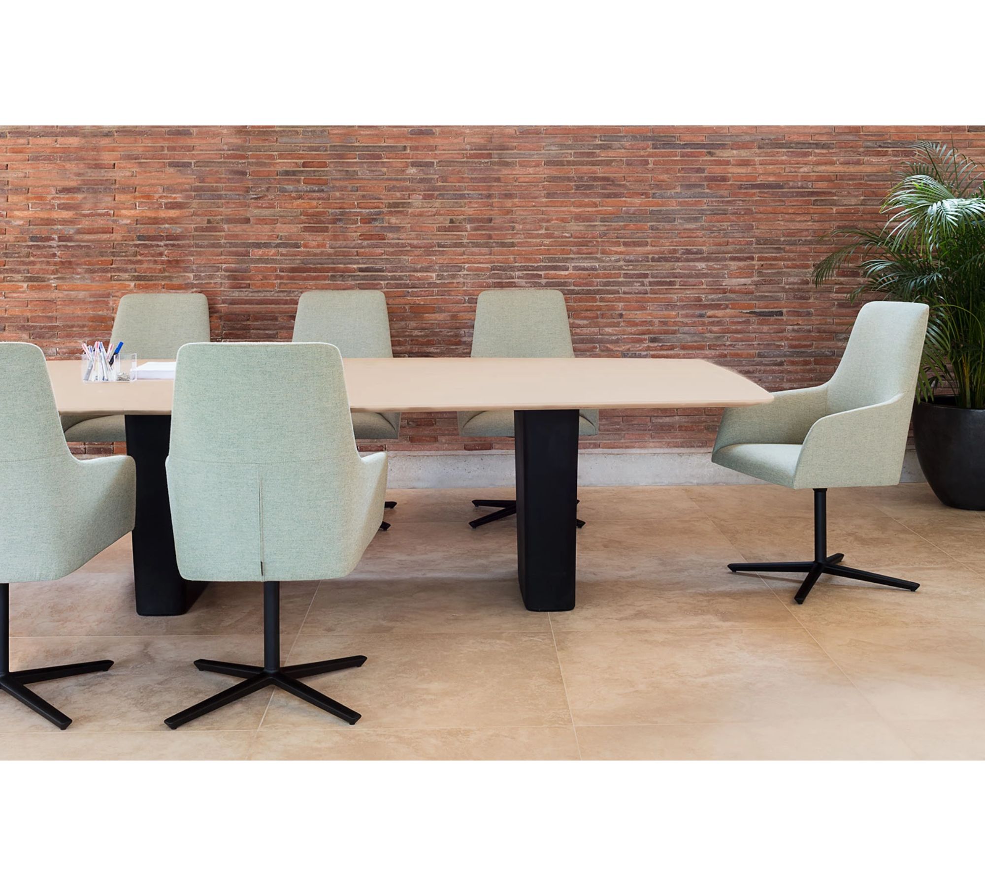 Alya Executive SO1471 Faux Leather Aluminum Blue