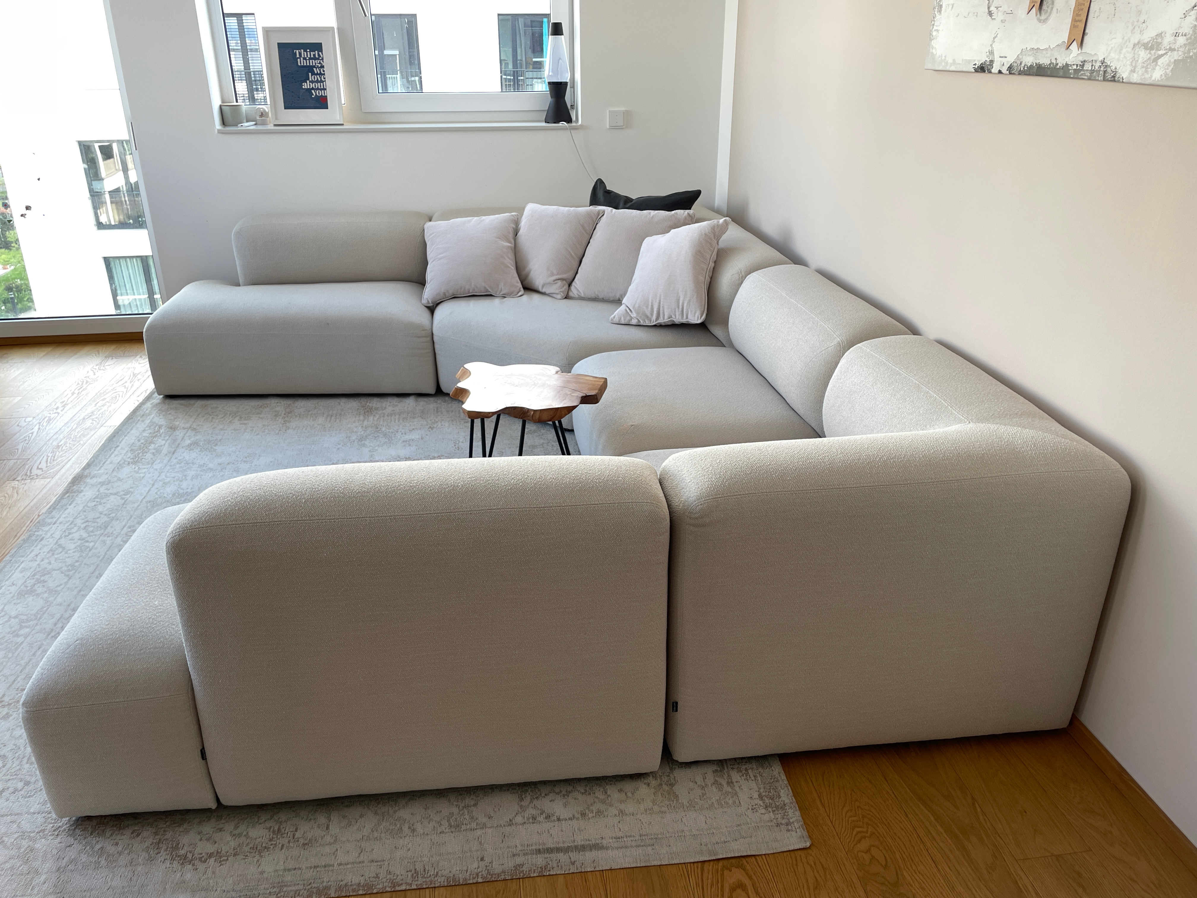 Angle Sofa 5-tlg. Textil Beige