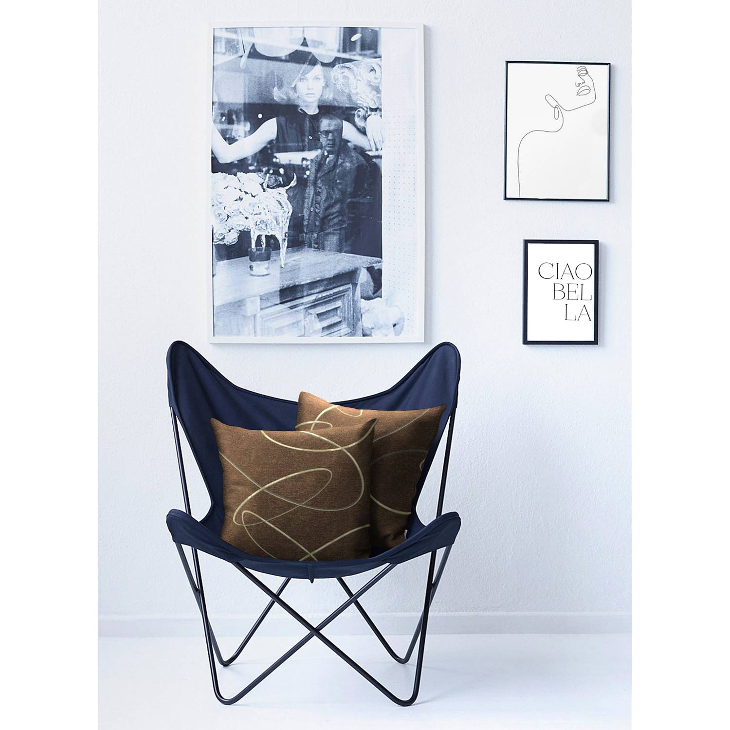 Dekokissen Tasos Mischgewebe Braun