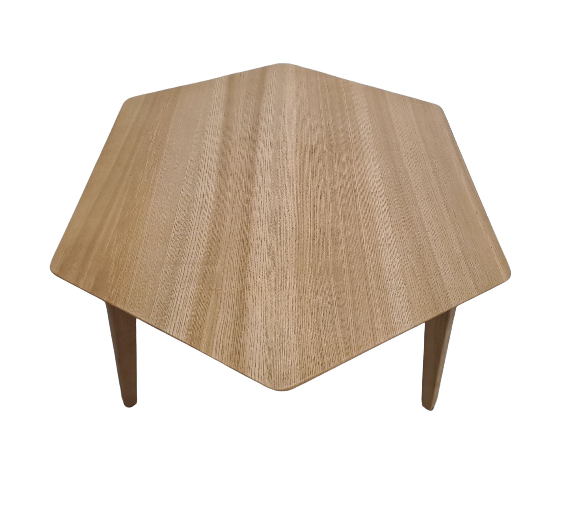 Hexagonaler Couchtisch hochwertiges Holz 75cmx75cm