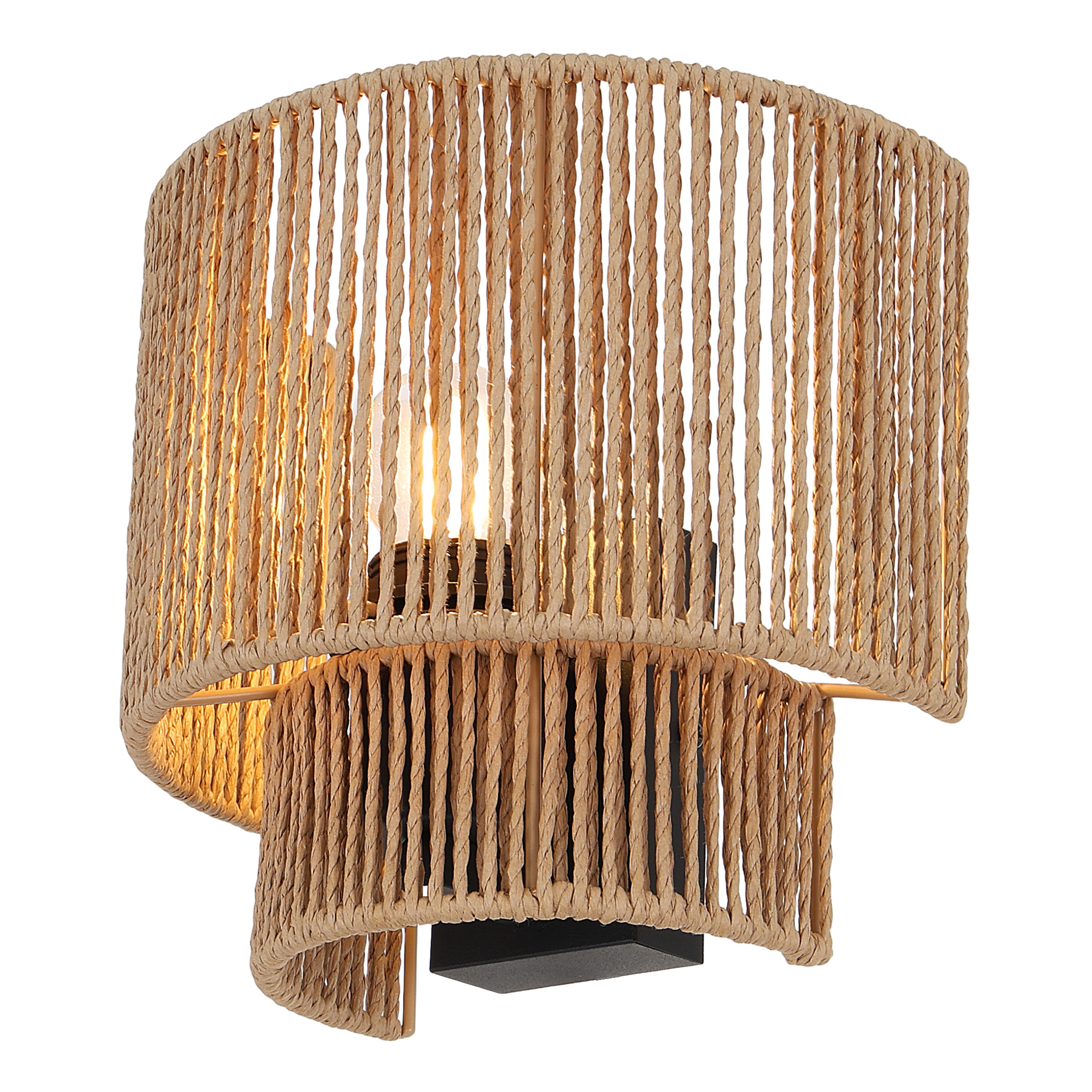 Wall lamp Torbet Cast iron 1-Light Paper Natural
