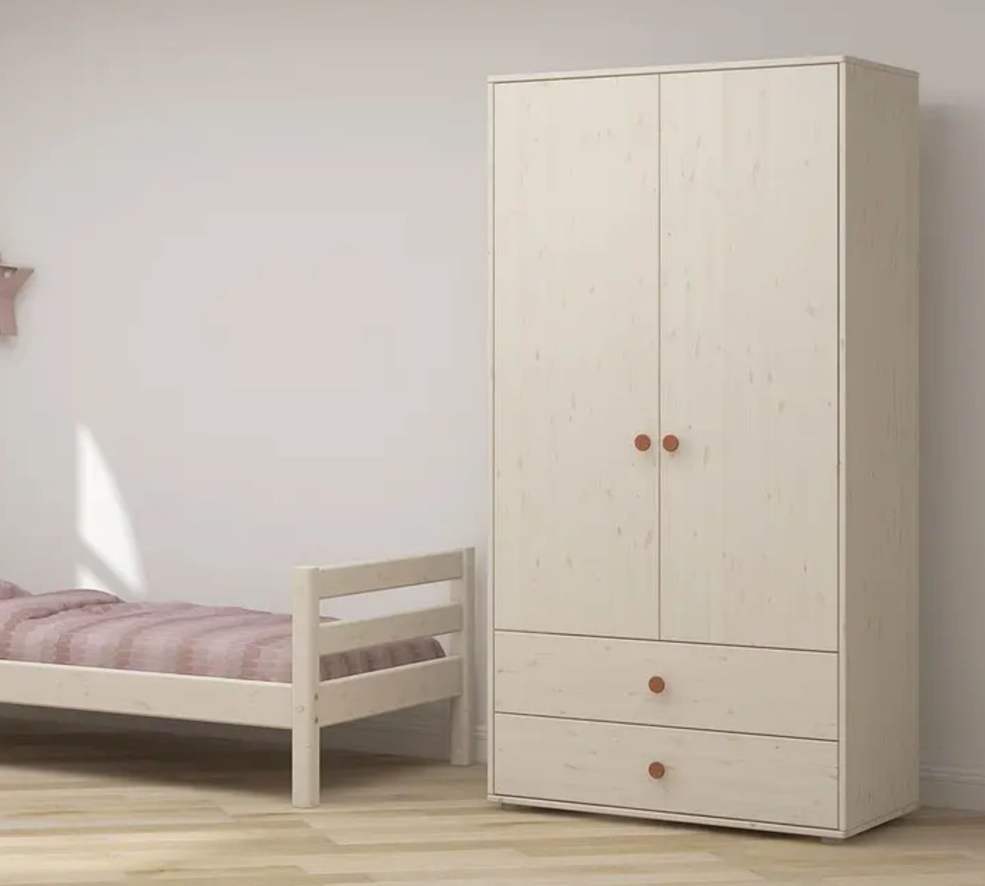 Kleiderschrank Holz Weiß