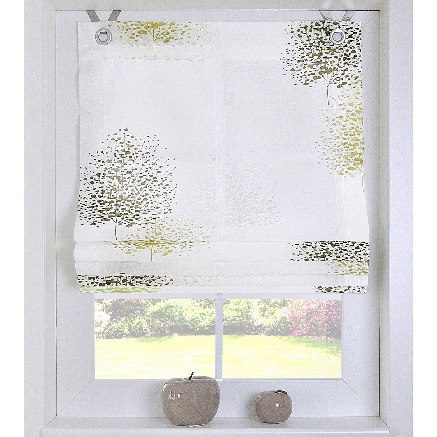 Raffrollo Bellinda Webstoff Grün 80 x 140 cm