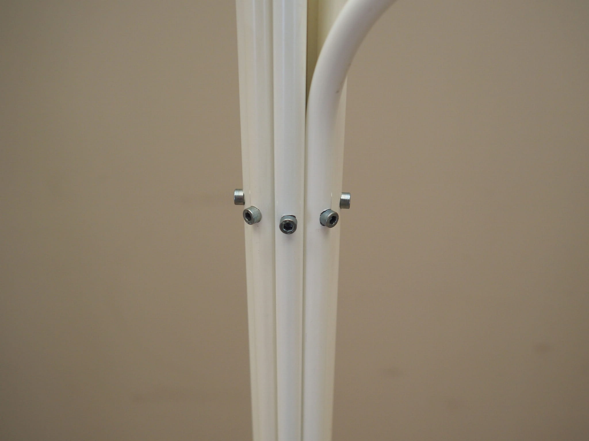 Vintage coat rack metal white 1970s