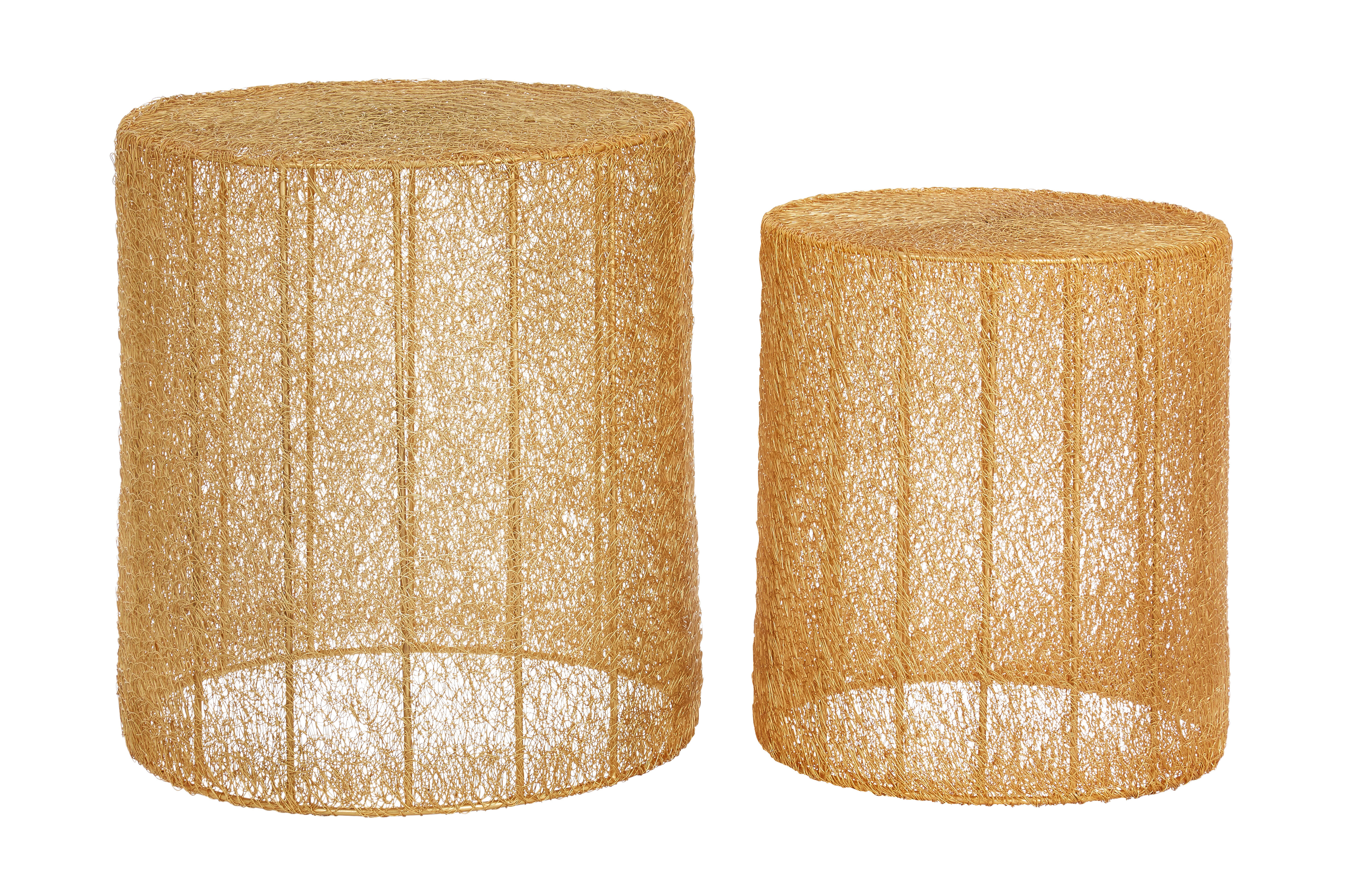 2x Templar Iron Tables mit Gold Finish
