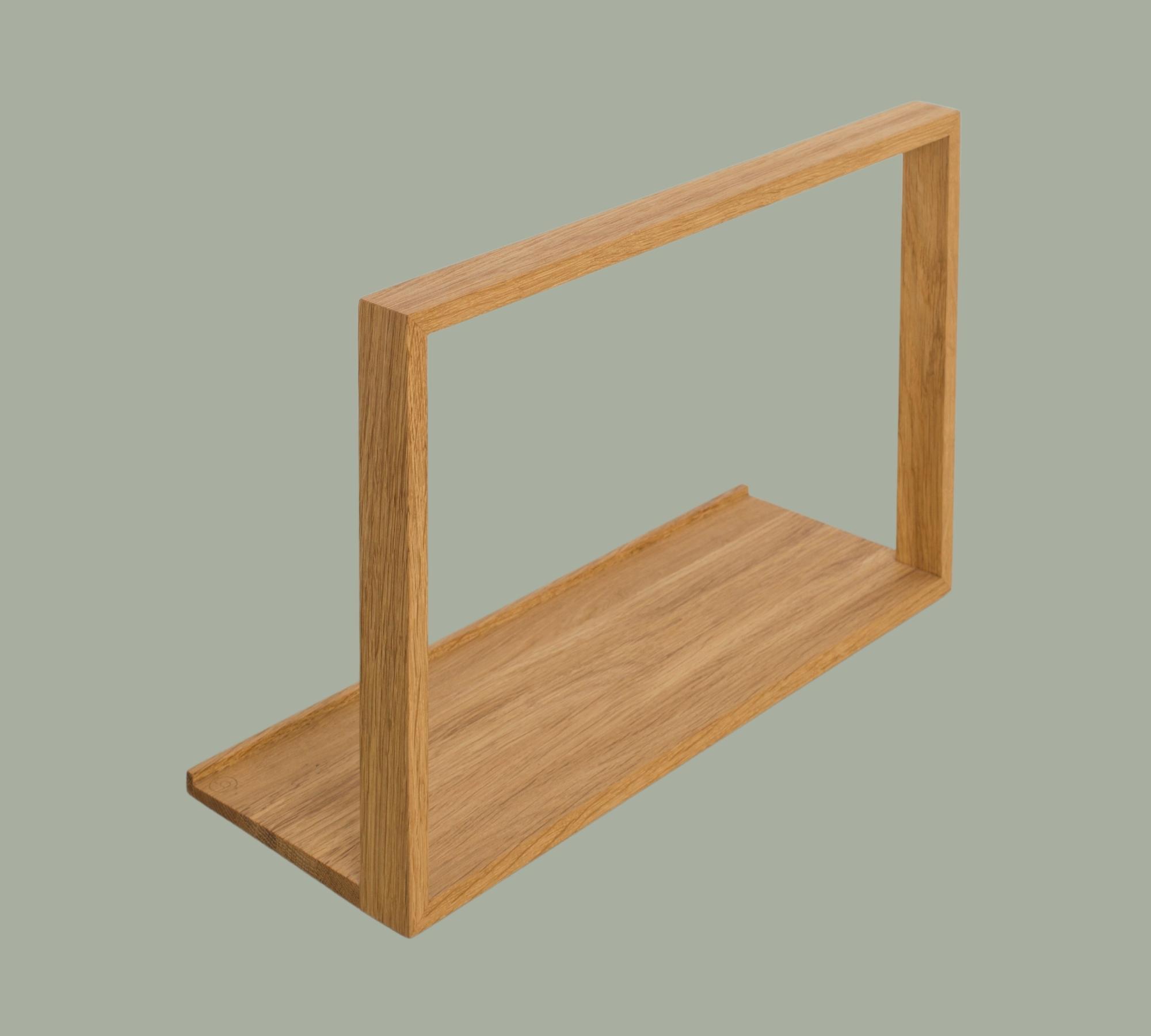 Minimalistischer Designer Plattenständer aus Eichenholz