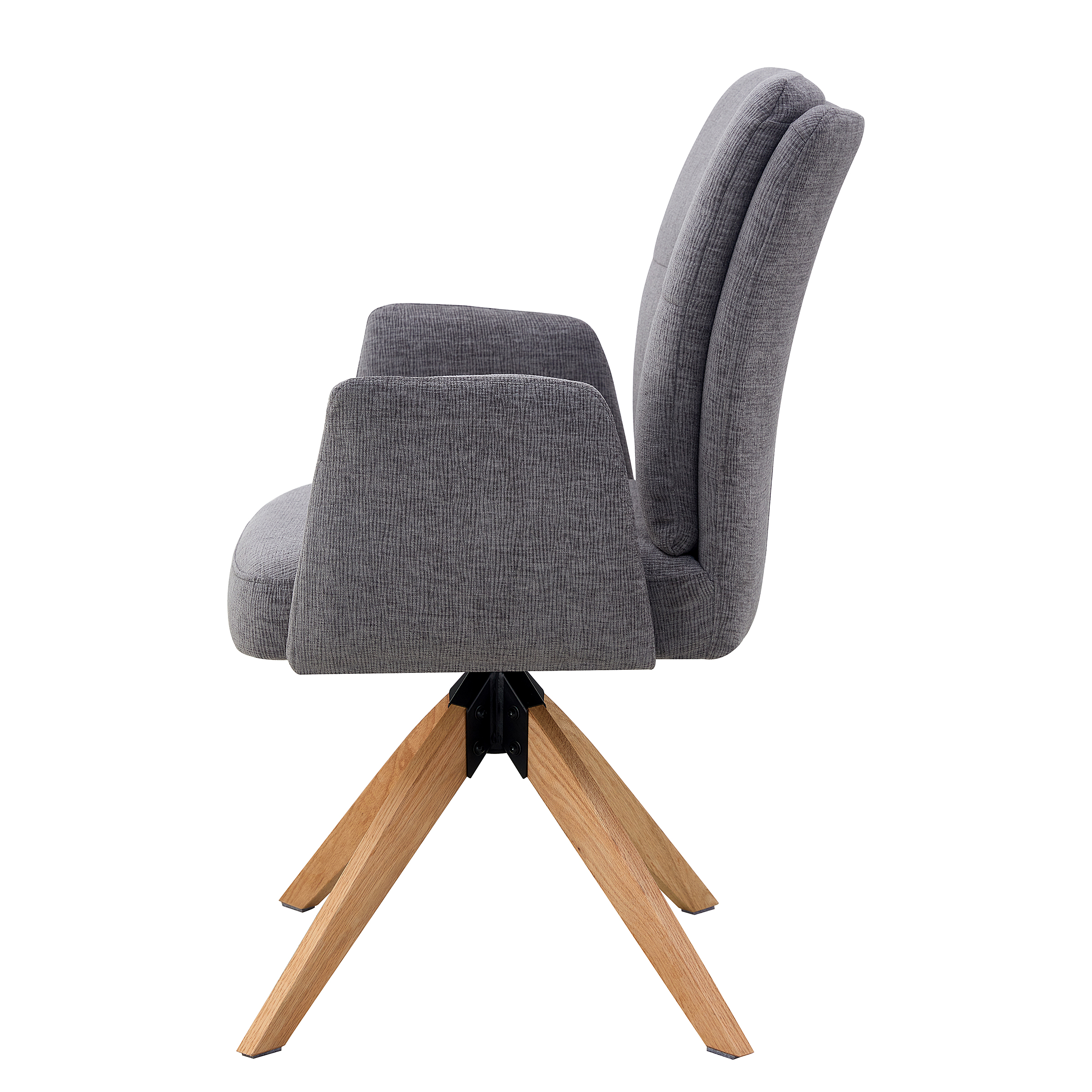 MULUT Armlehnenstuhl Drehbar 2er-Set Anthrazit