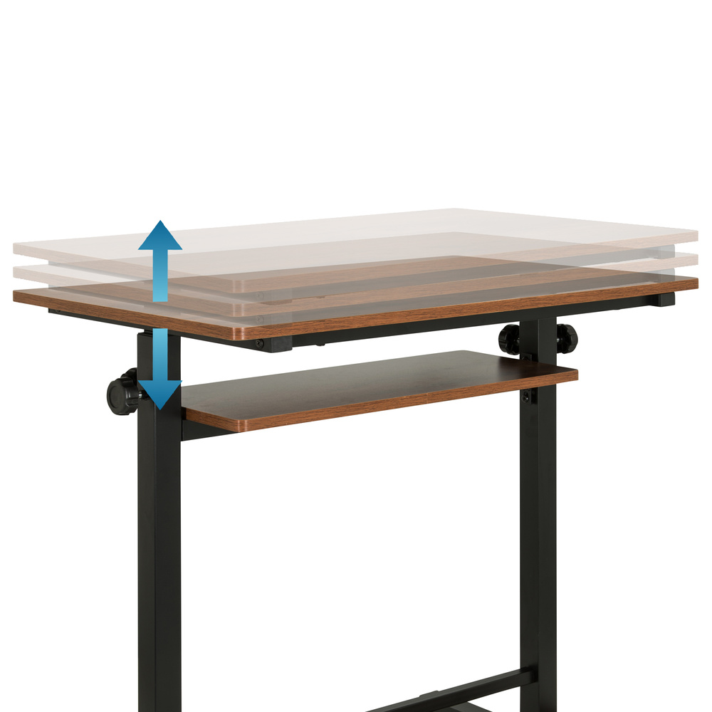 WORKSTATION II Stehpult höhenverstellbar Holz Schwarz